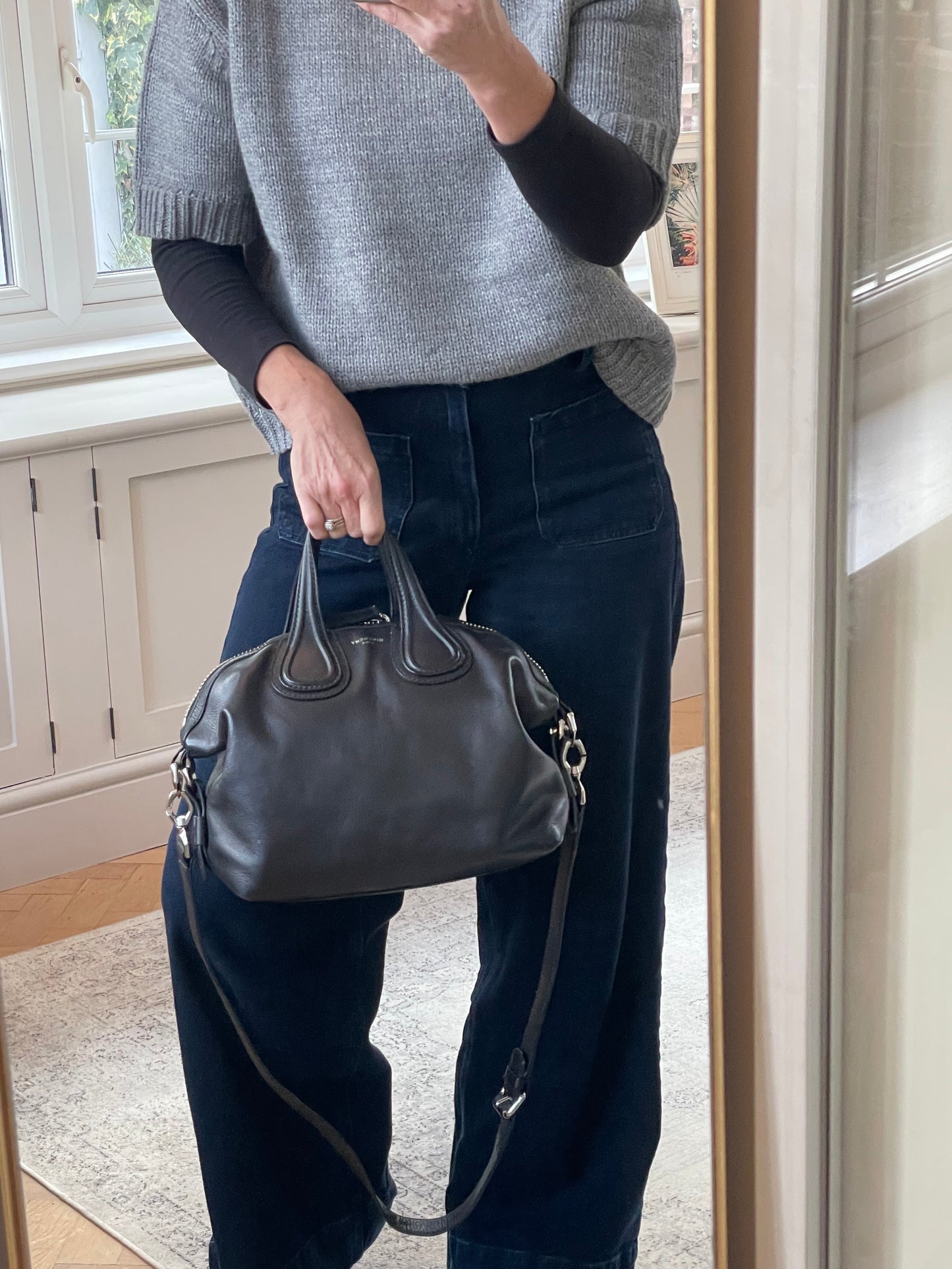 Preloved Givenchy Nightingale Shoulder Tote Bag, Small