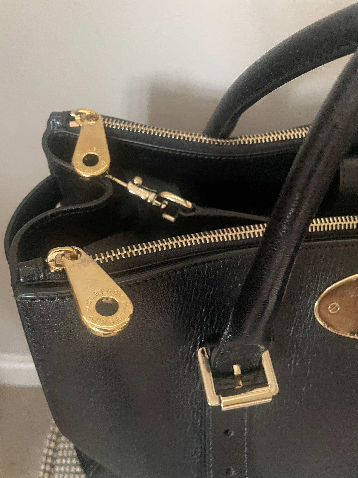 Preloved Mulberry Bayswater Double Zip Tote Bag, Large