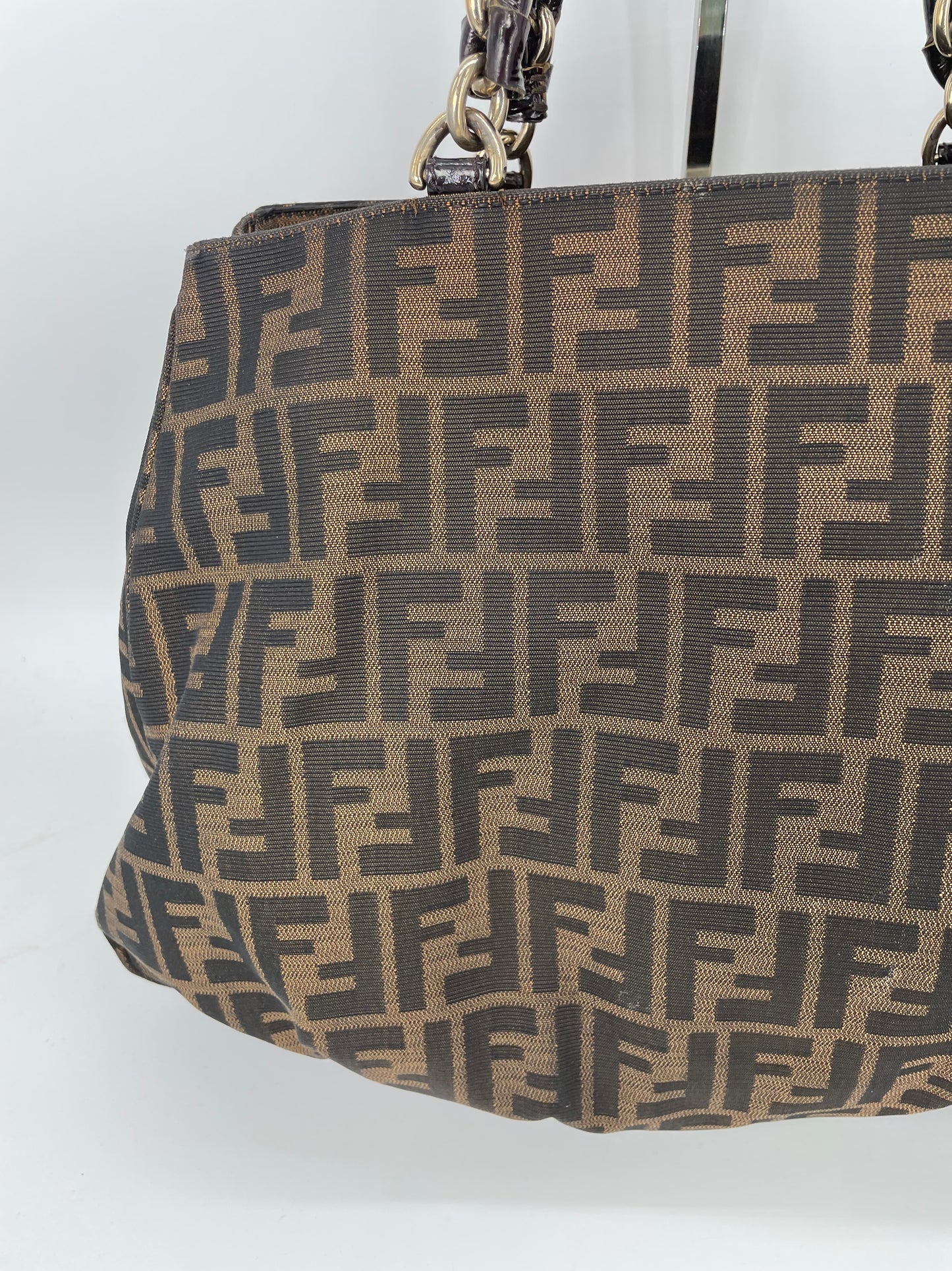 Preloved Fendi Zucca Mia Tote Bag, Large