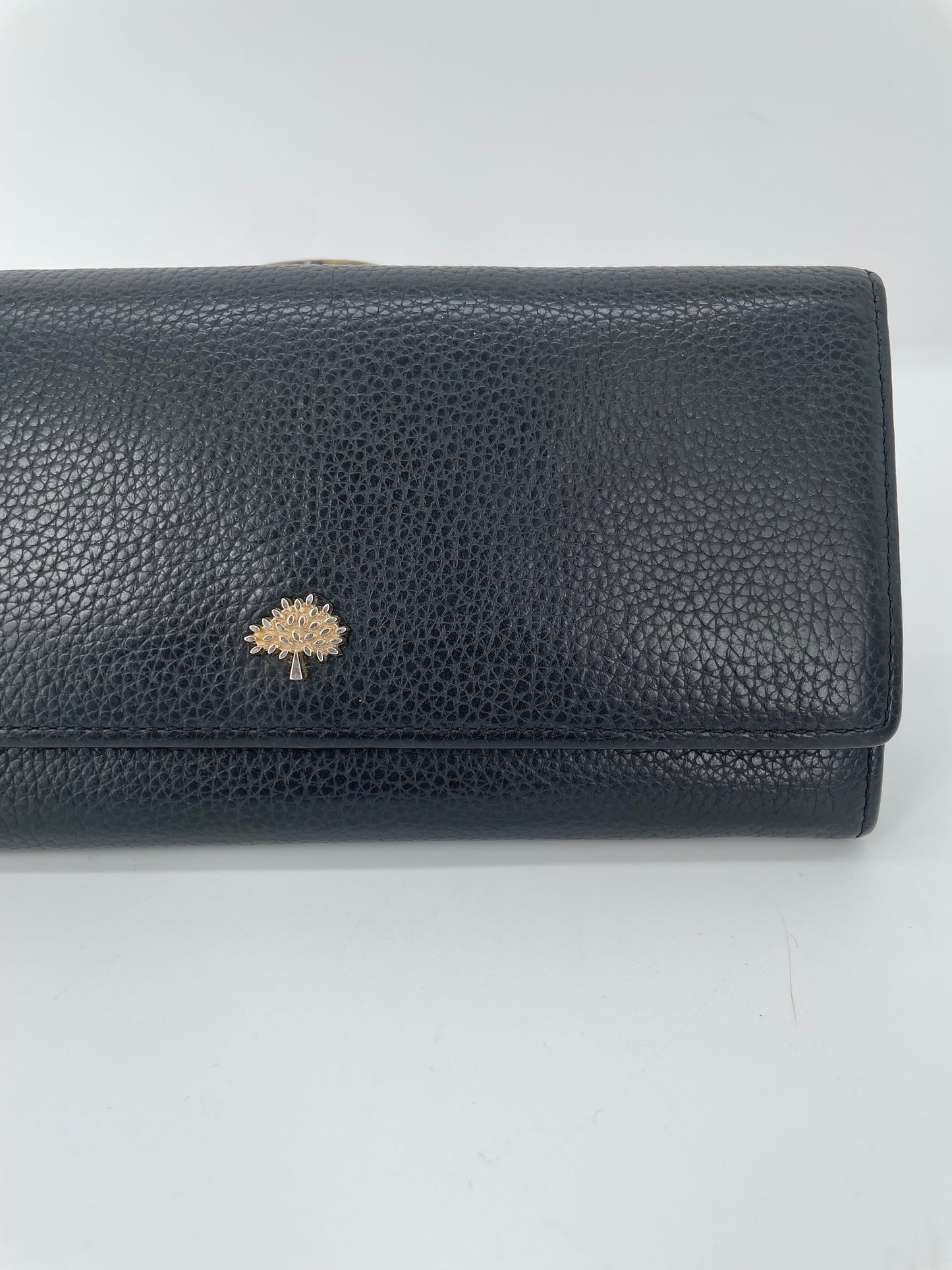 Preloved Mulberry Continental Tree Classic Grain Wallet