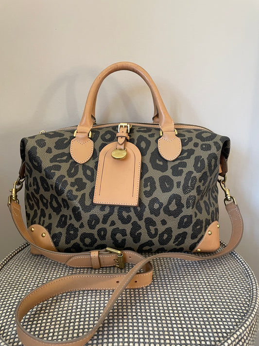 Preloved Mulberry Vintage Birds Nest Clipper Boston Bag, Small
