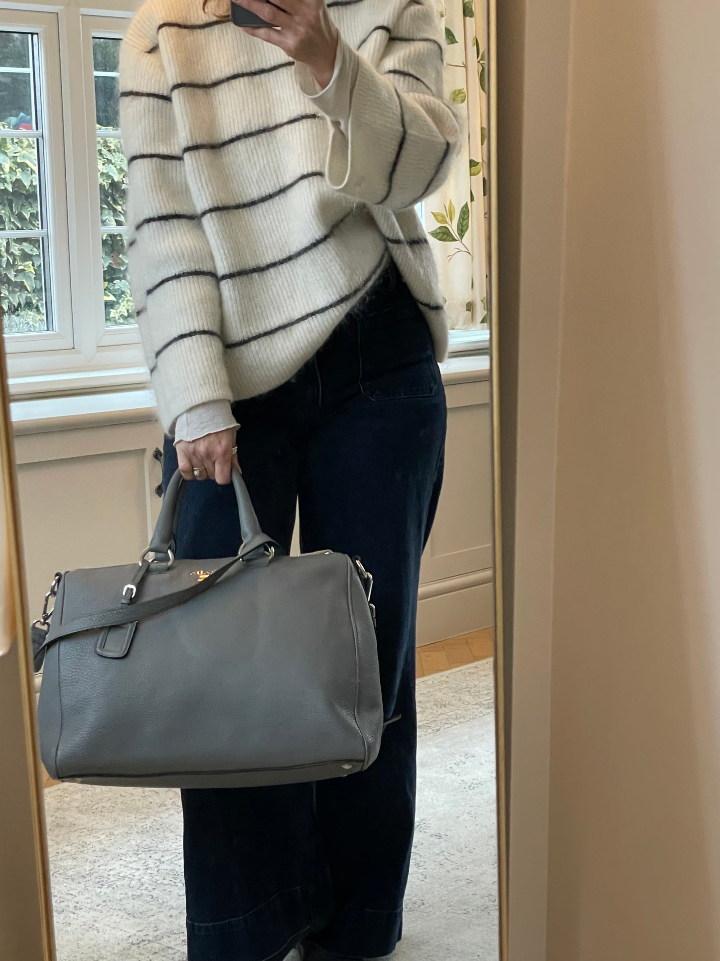 Preloved Prada Vitello Phenix Two Way Tote Bag, Large