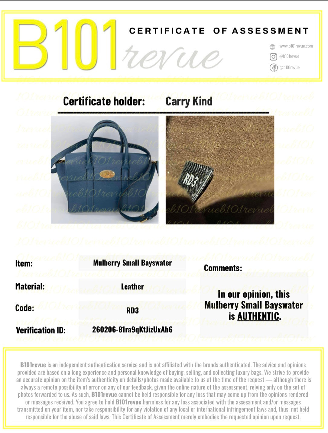 Preloved Mulberry Bayswater Tote Bag, Small