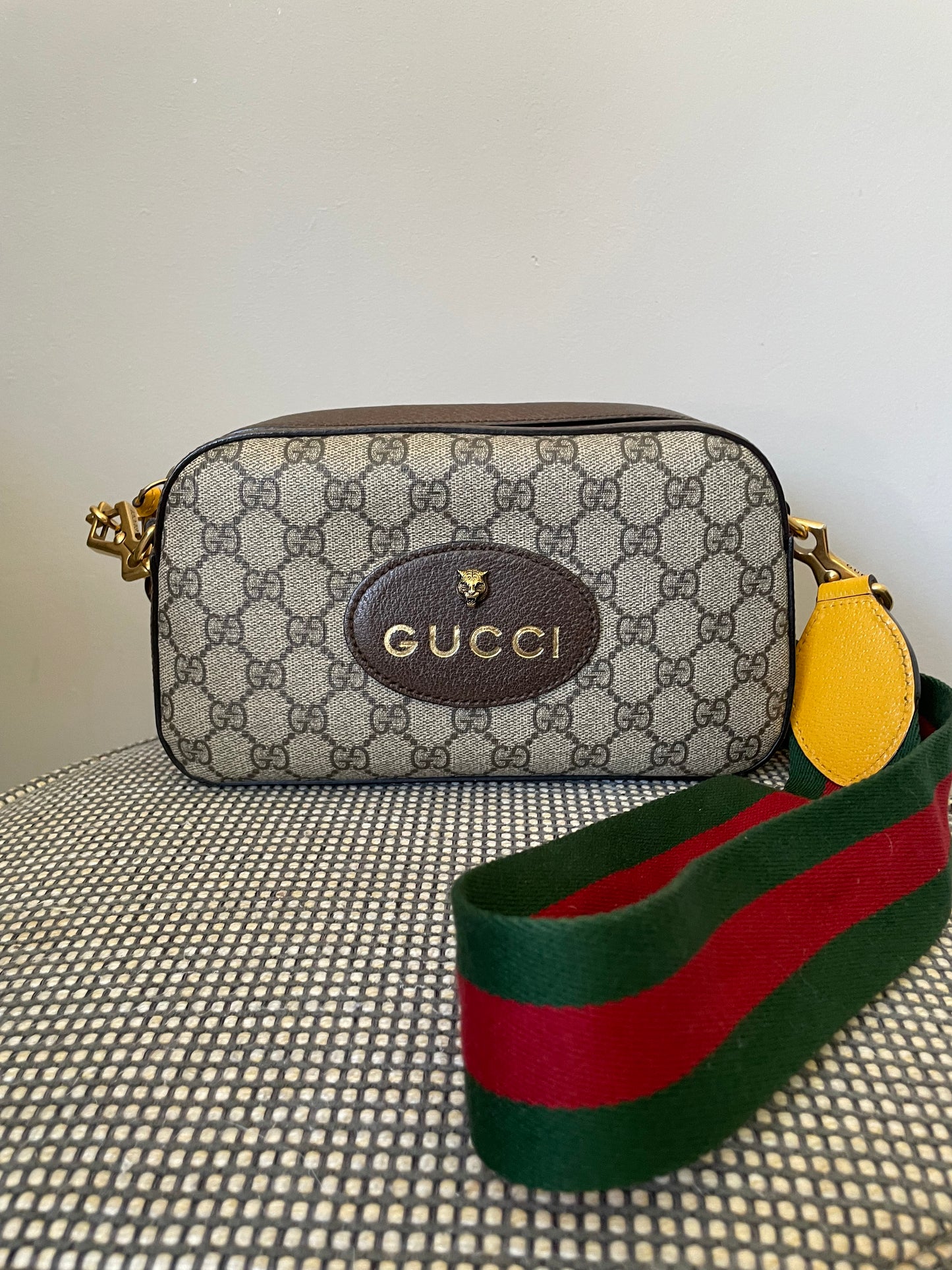 Preloved Gucci GG Supreme Monogram Web Neo Vintage Shoulder Bag