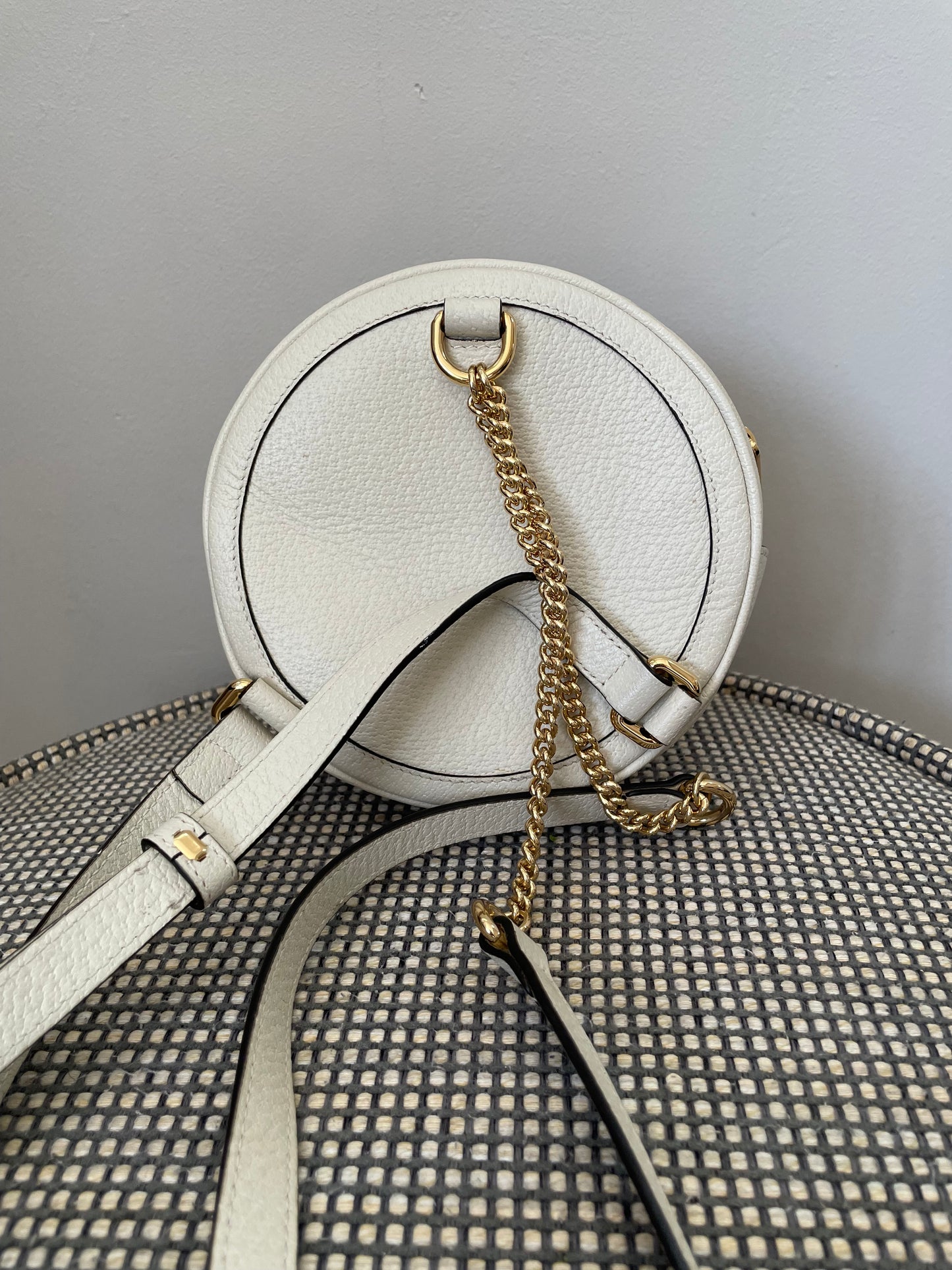 Preloved Gucci Ophidia Vintage Web Circle Backpack Bag, Mini