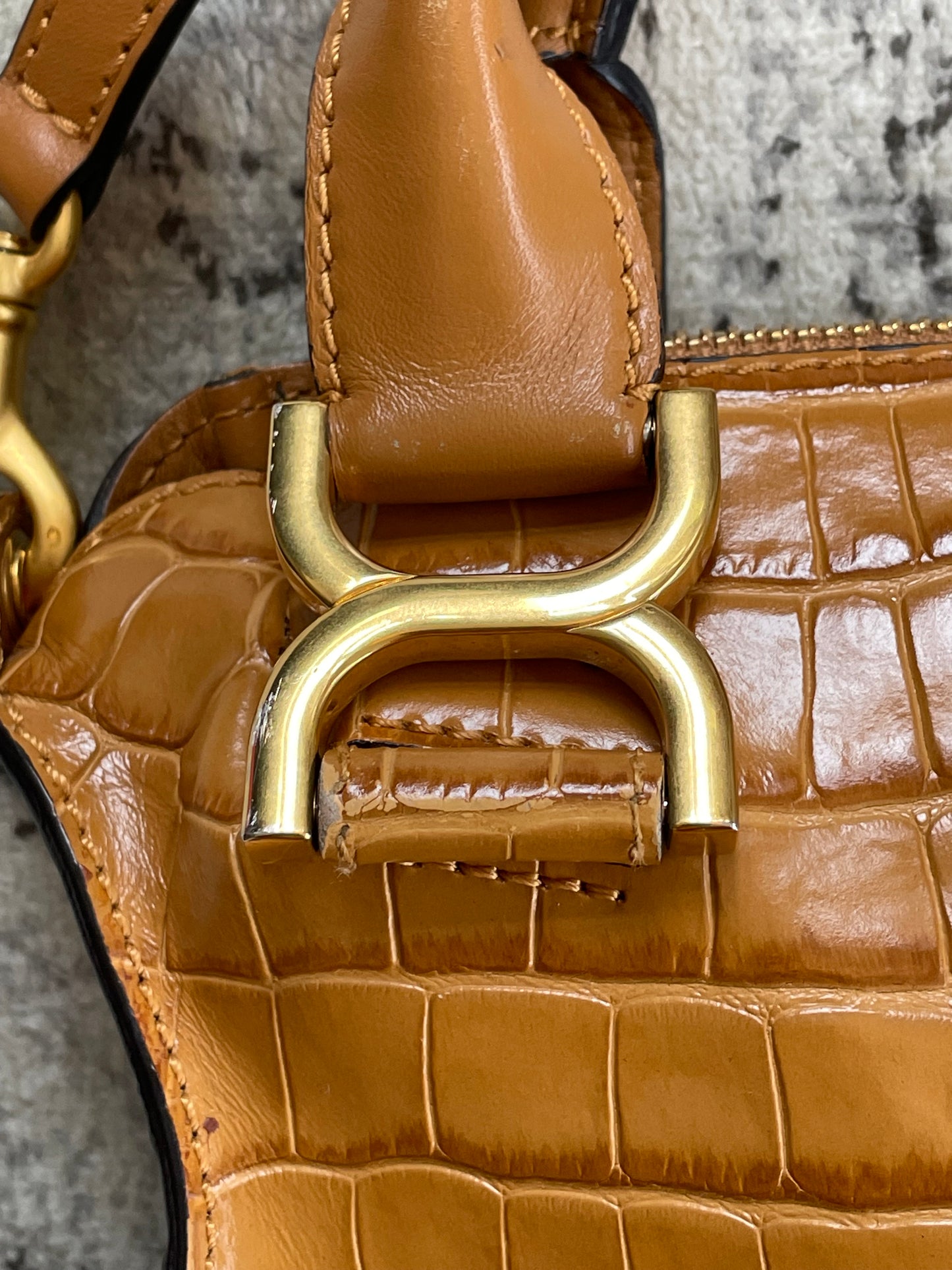 Preloved Chloe Marcie Satchel Bag with Long Strap
