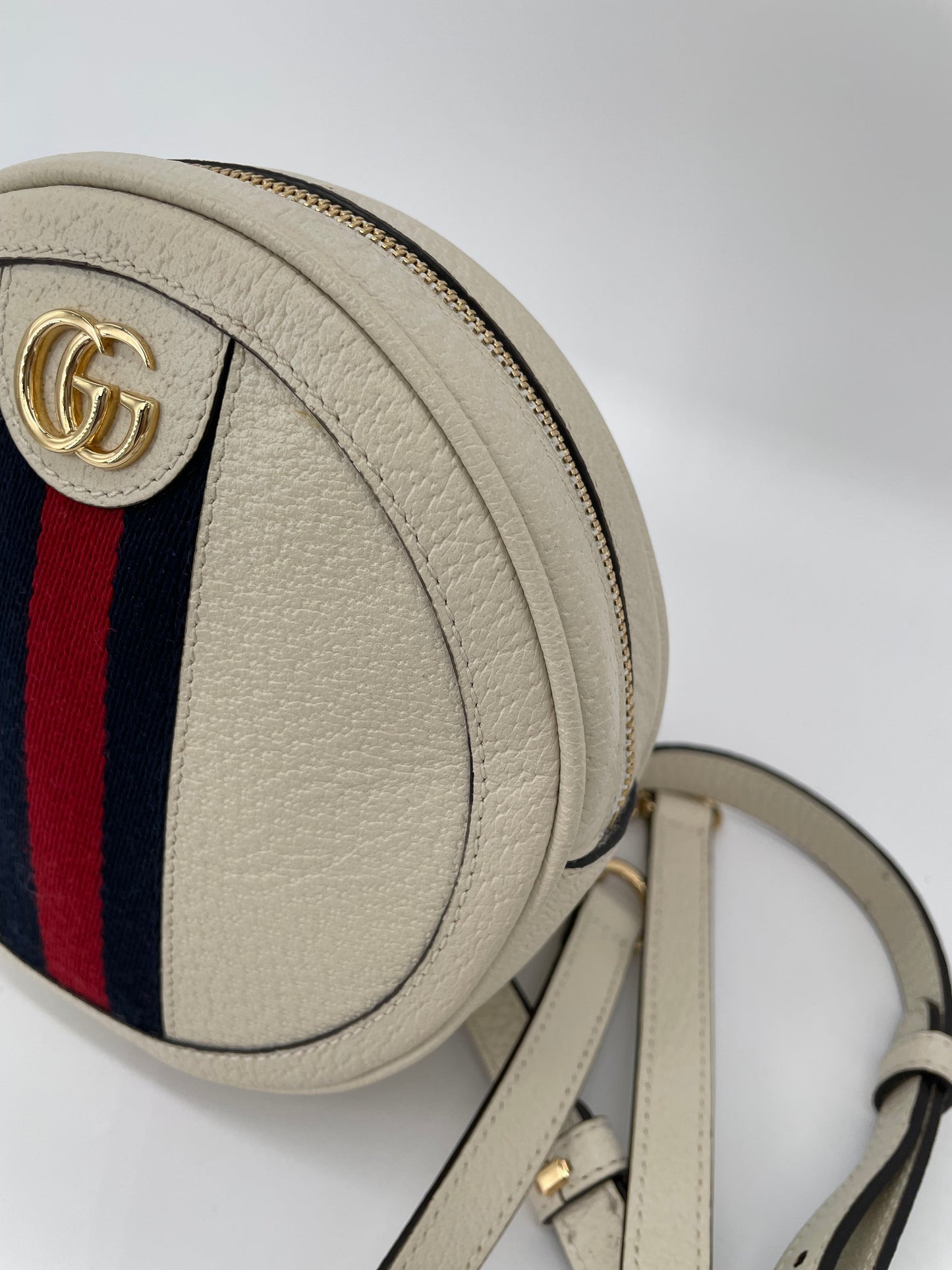 Preloved Gucci Ophidia Vintage Web Circle Backpack Bag, Mini