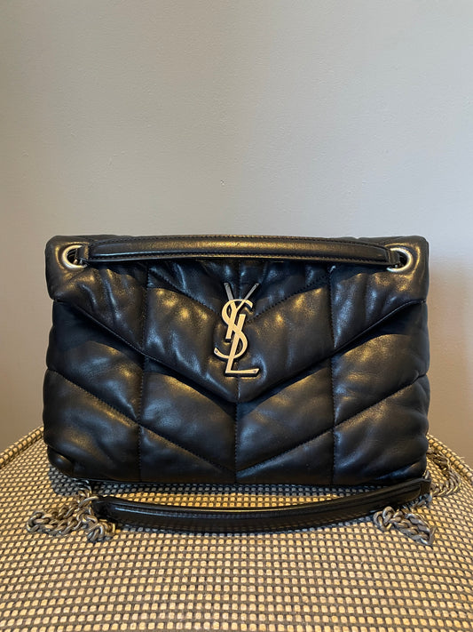 Preloved Saint Laurent Quilted LouLou Puffer Bag, Small