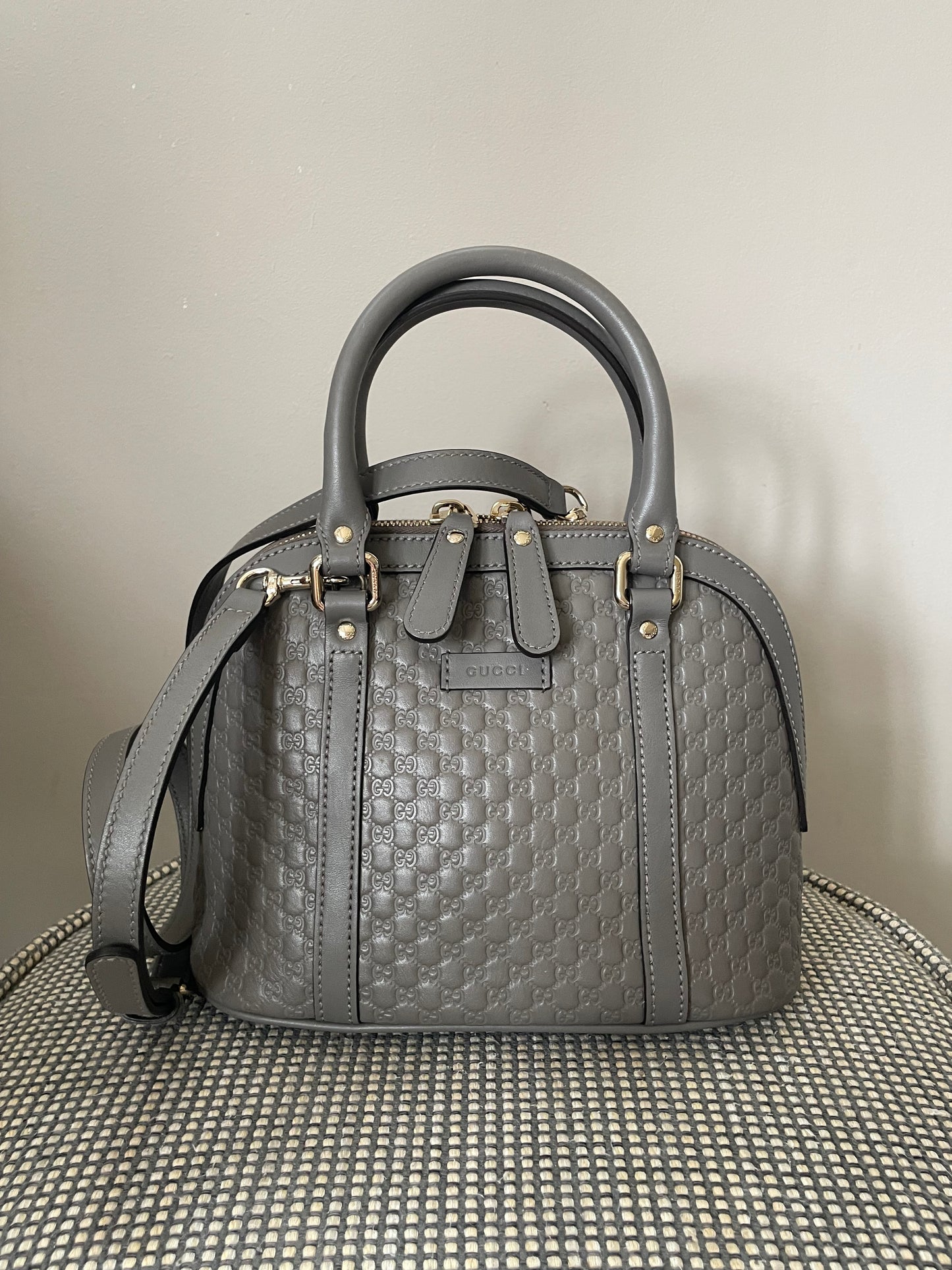 Preloved Gucci Guccissima Dome Shoulder Bag, Mini