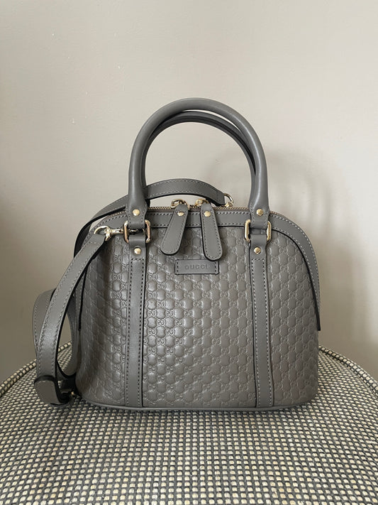 Preloved Gucci Guccissima Dome Shoulder Bag, Mini