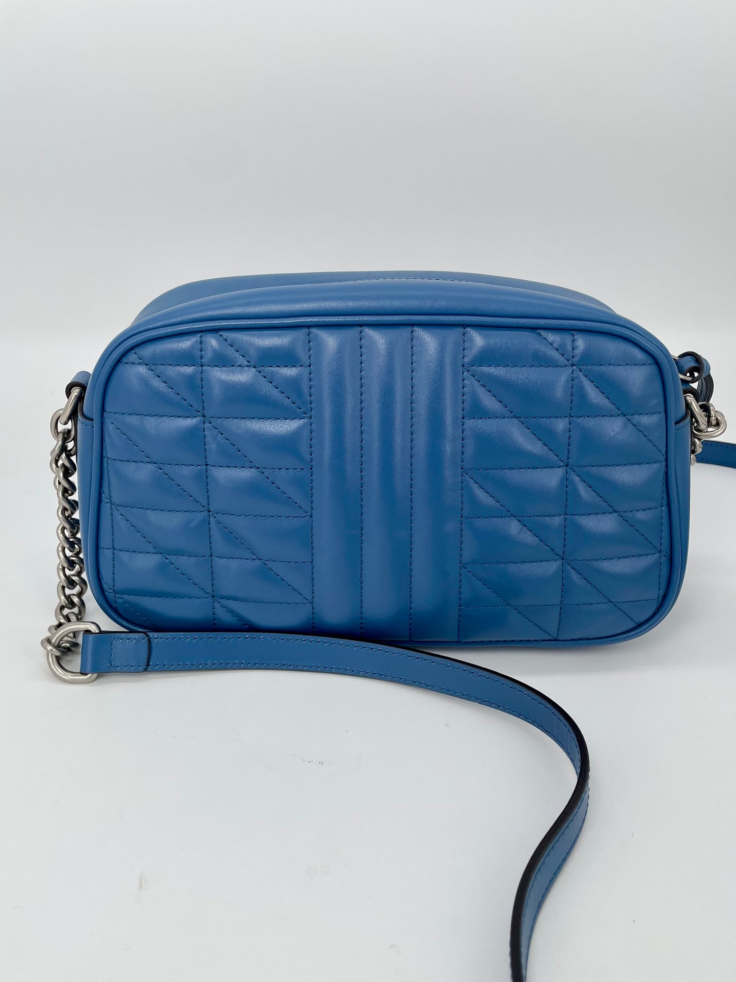 Preloved Gucci Quilted Leather Geometric Marmont Crossbody Bag, Small