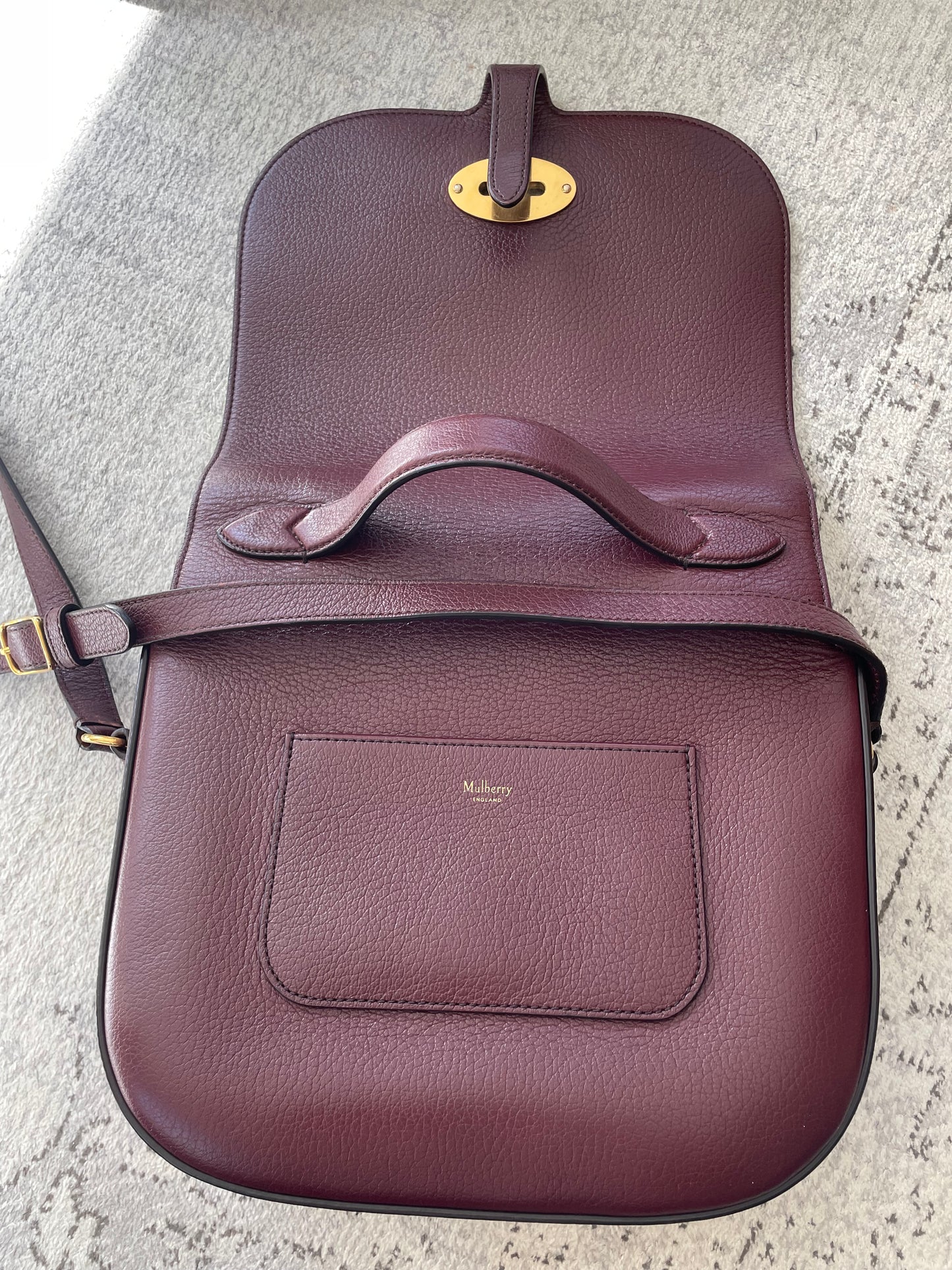 Preloved Mulberry Tenby Satchel Bag, Large