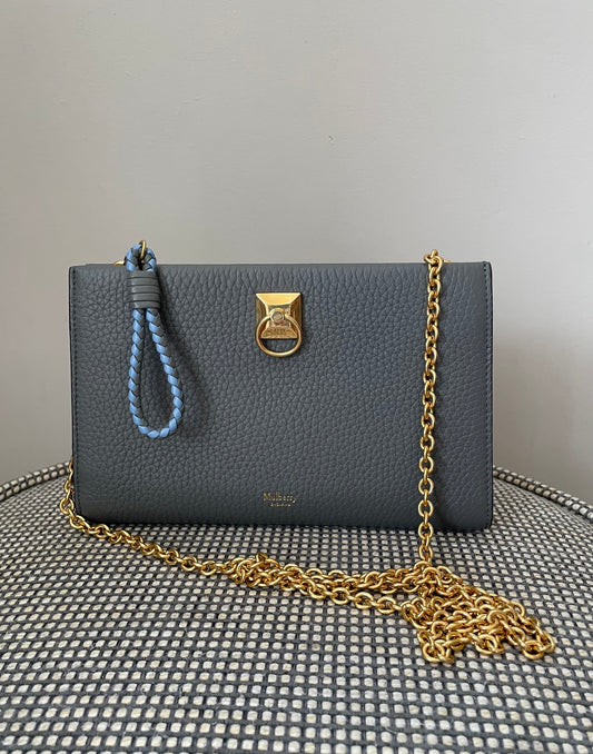 Preloved Mulberry Iris Wallet On Chain