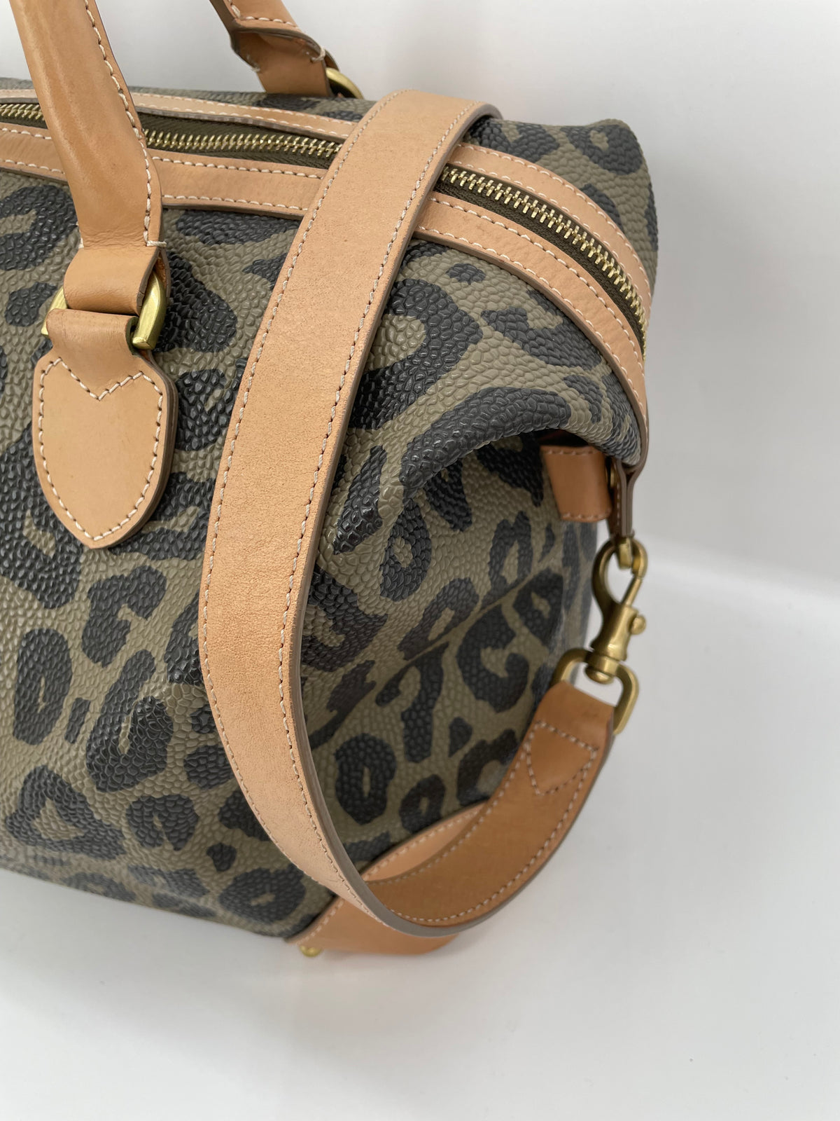 Preloved Mulberry Vintage Birds Nest Clipper Boston Bag, Small