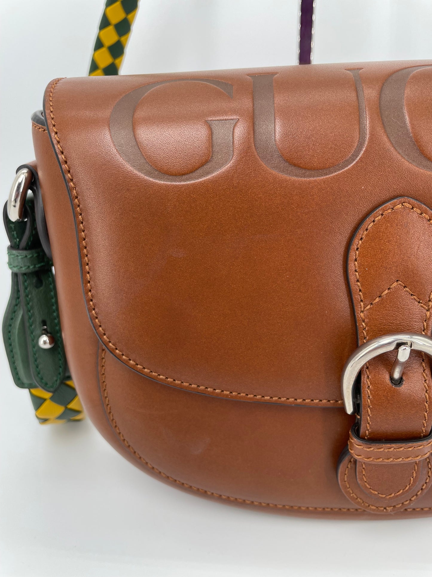 Preloved Gucci Embossed Aria Logo bag, Small