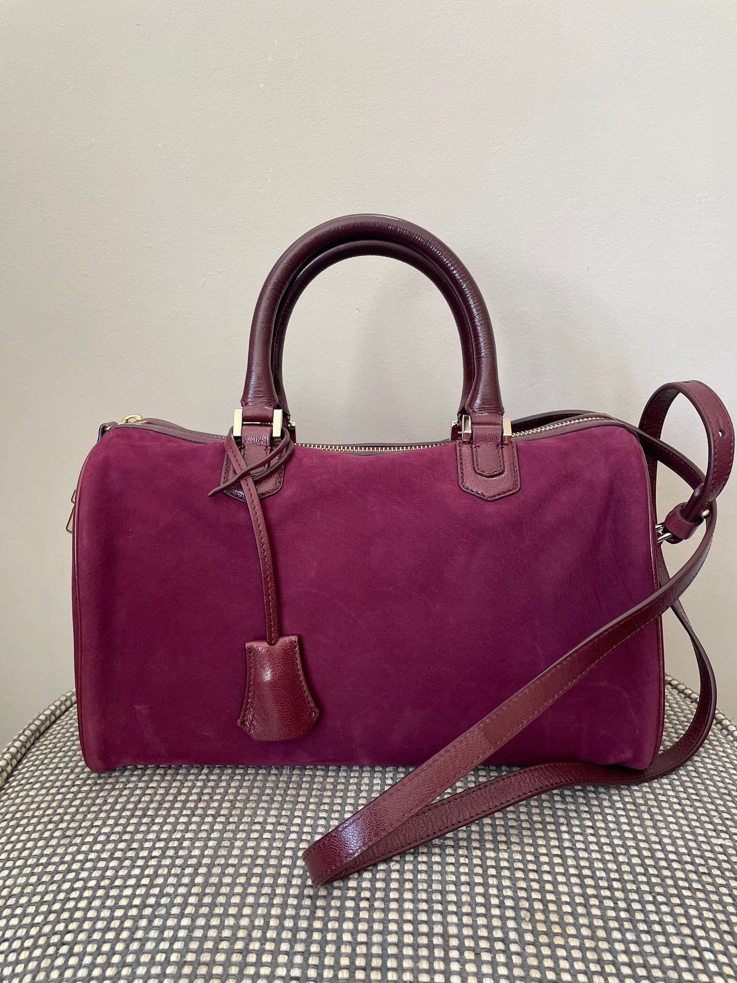 Preloved Giorgio Armani Boston Bag with long strap
