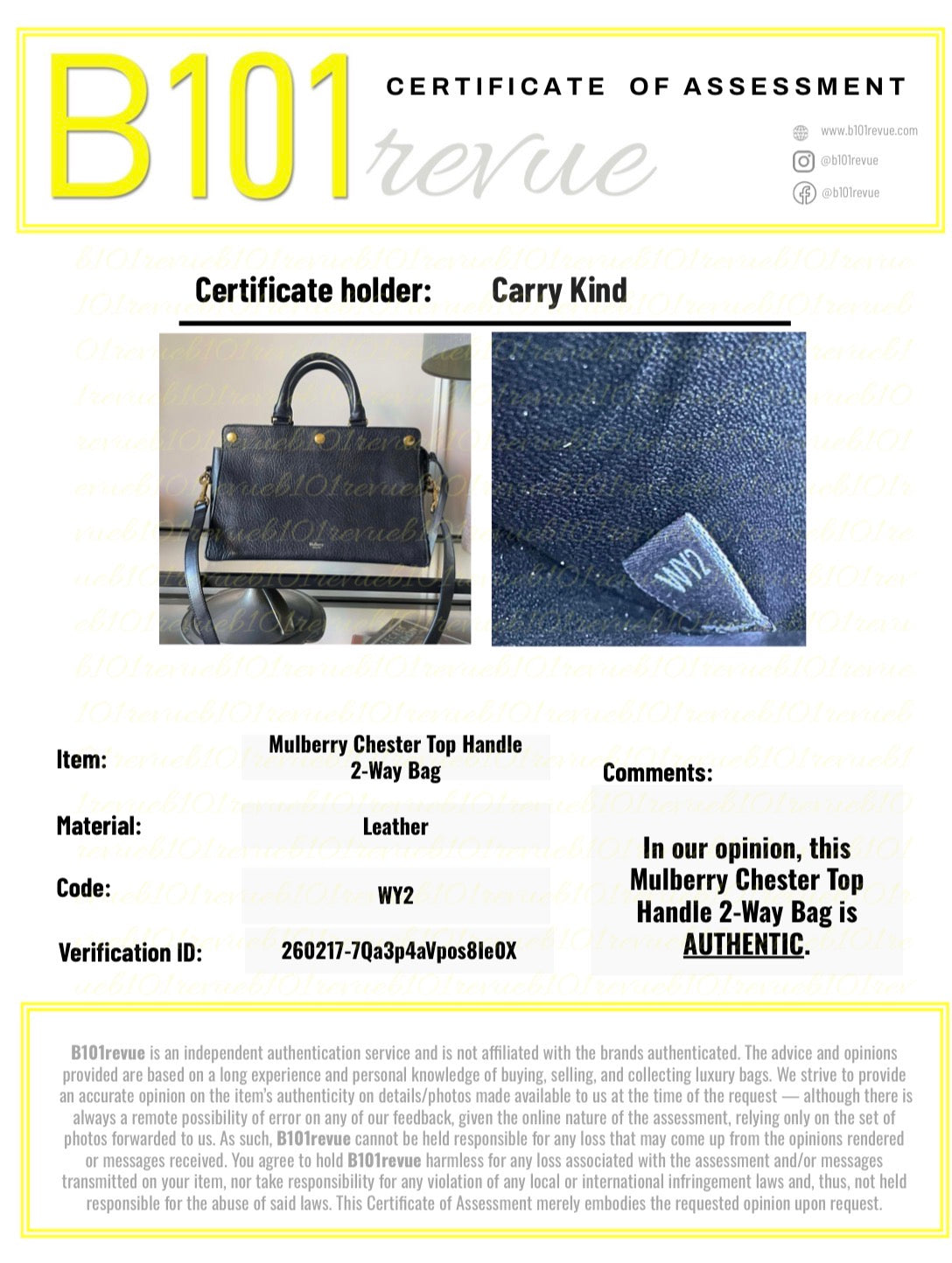 Preloved Mulberry Chester Tote Bag