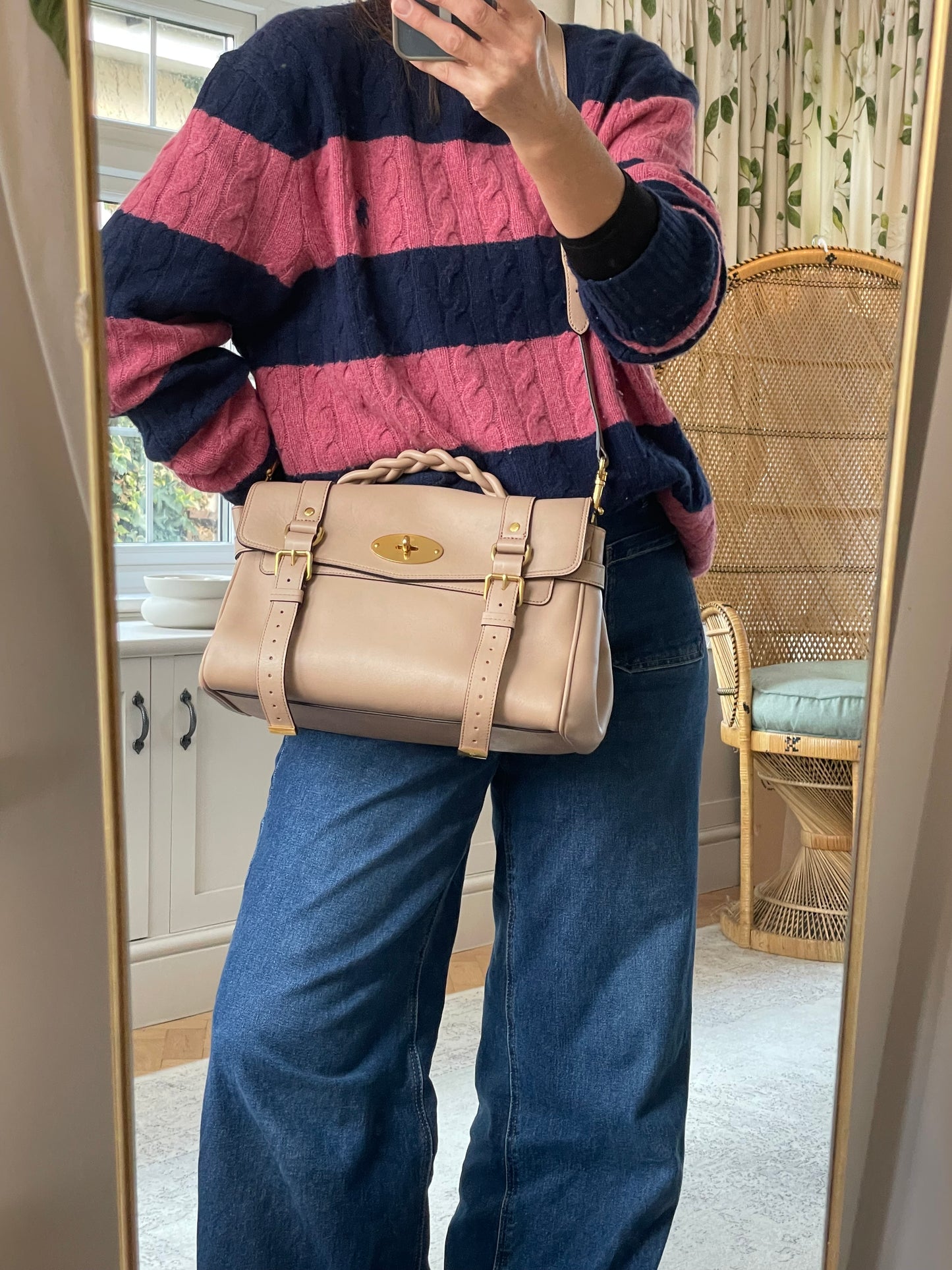 Preloved Mulberry Alexa Satchel Bag, Regular