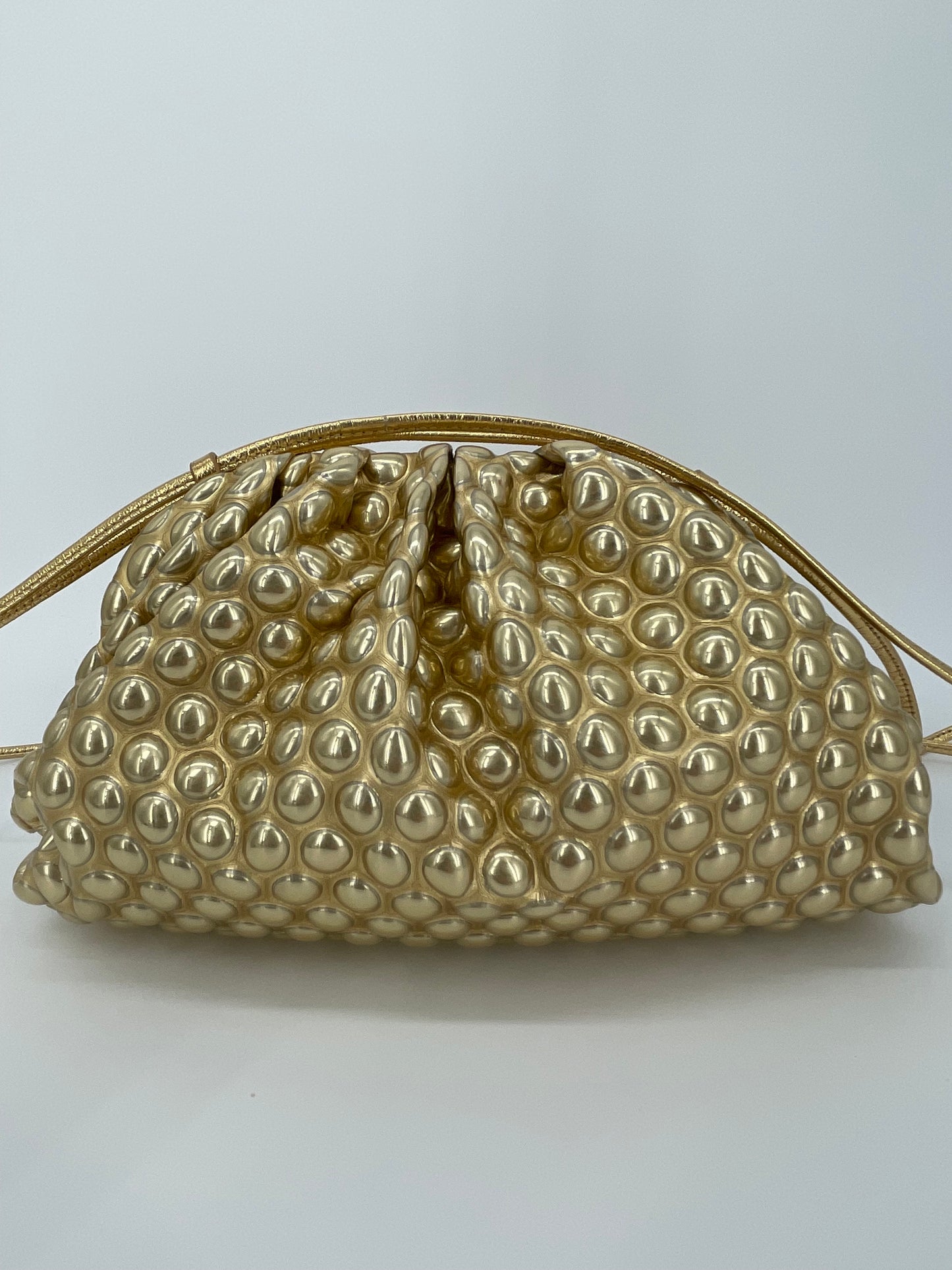 Preloved Bottega Veneta Metallic Bubble Pouch, Mini