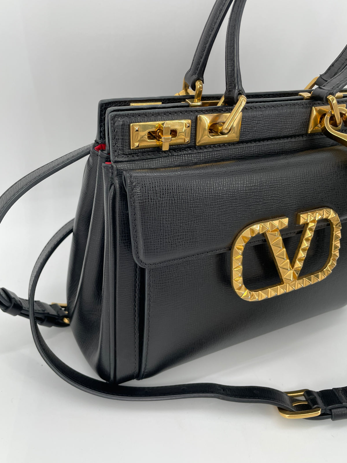 Preloved Valentino Garavani Rockstud Alcove Top-Handle Bag, medium