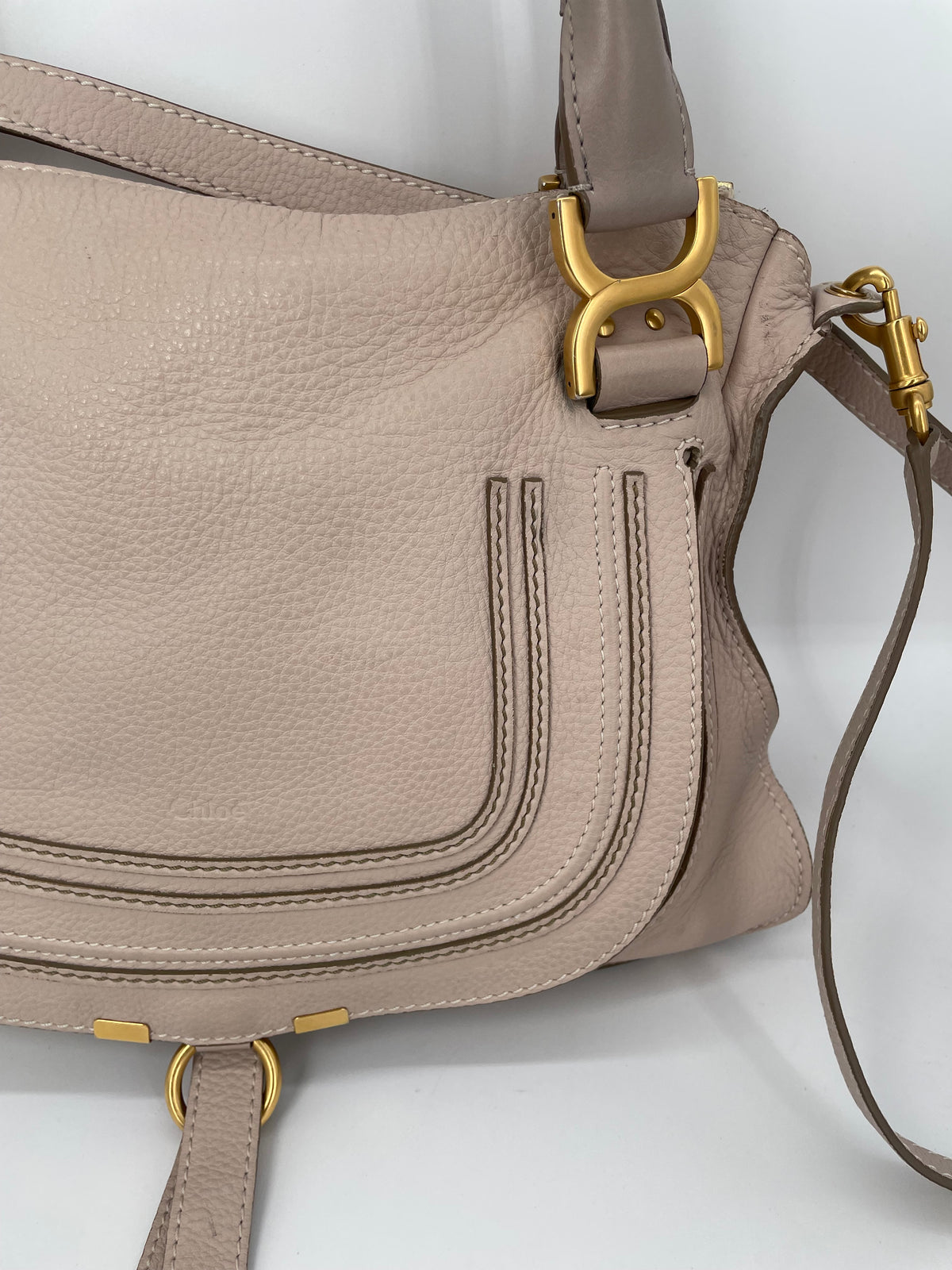 Preloved Chloe Marcie Two Handle Satchel Bag with Long Strap