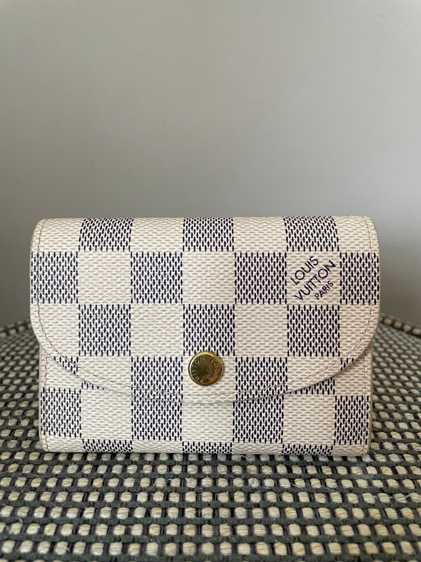 Preloved Louis Vuitton Rosalie Damier Azur Compact Coin Wallet