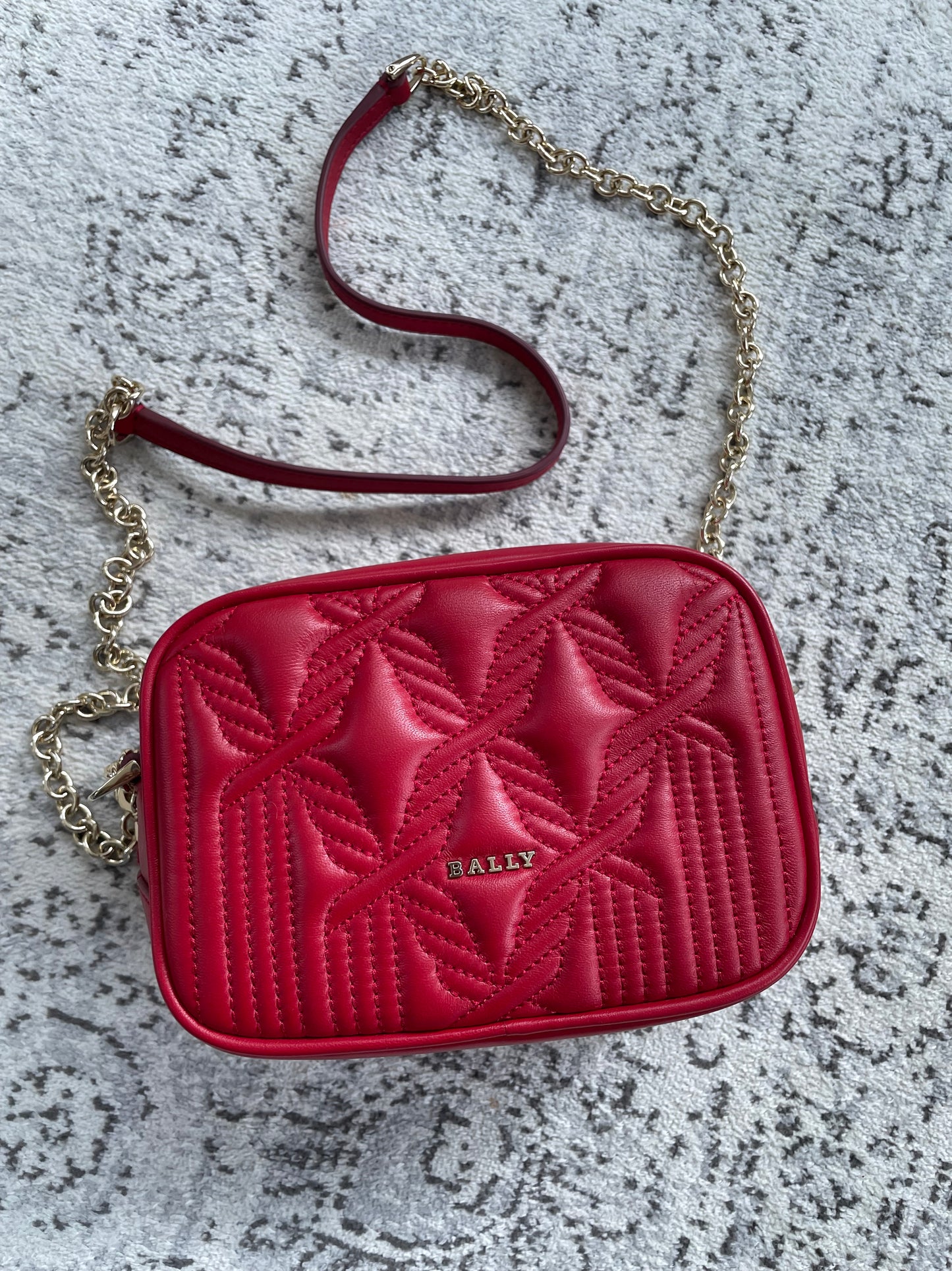 Preloved Bally Quilted Shoulder Bag