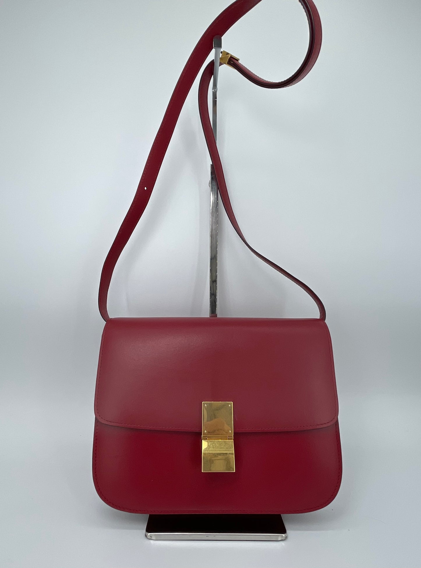 Preloved Celine Classic Box Shoulder Bag, Mesium