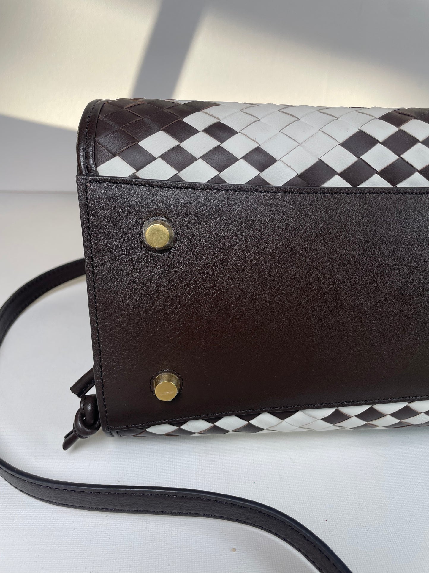 Preloved Mulberry Iris Woven Tote Bag with Long Strap