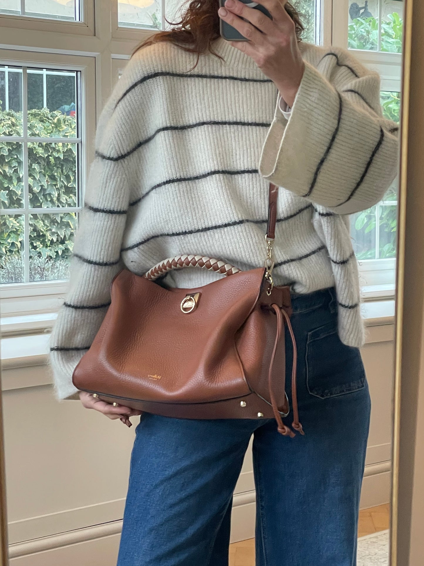 Preloved Mulberry Iris Top Handle Tote Bag, Large