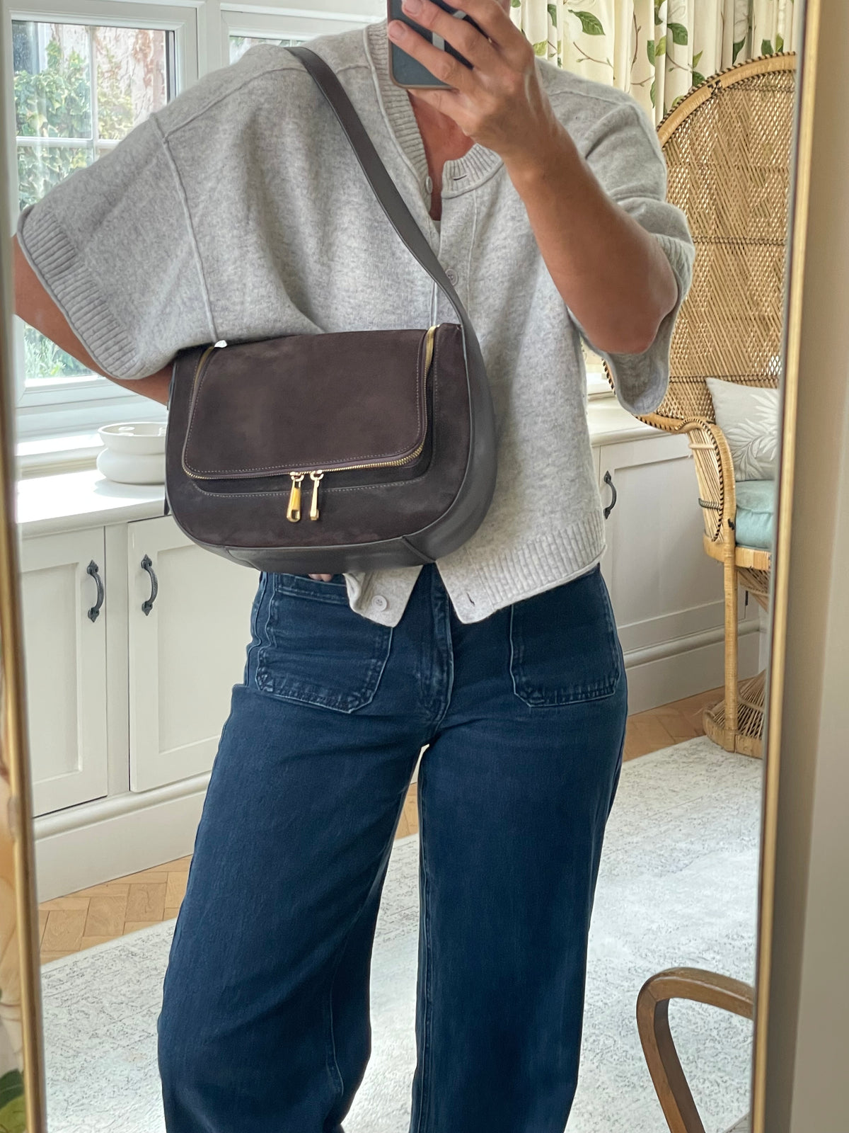 Preloved Anya Hindmarch Soft Vere Shoulder Bag, Medium