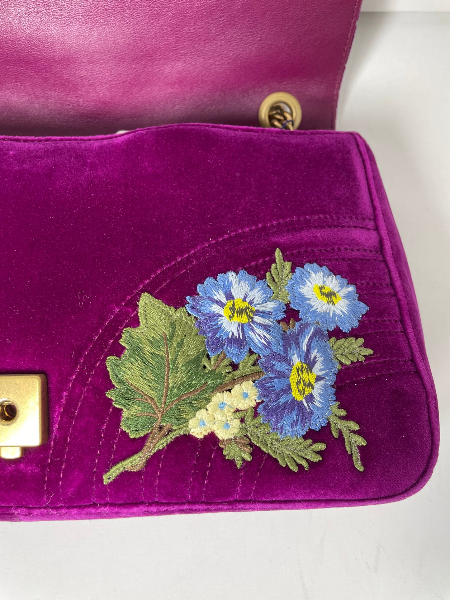 Preloved Gucci  Embroidered ‘LOVED’ Marmont shoulder Bag, Medium