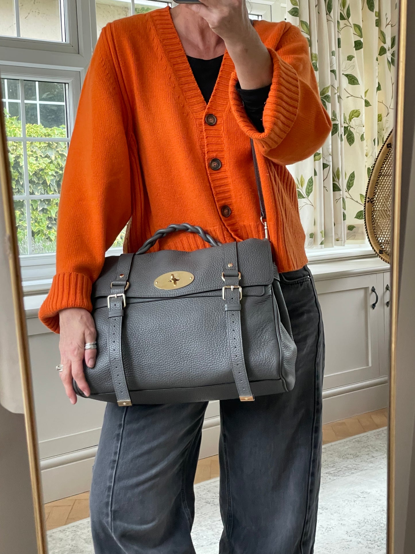 Preloved Mulberry Alexa Satchel Bag, Oversized