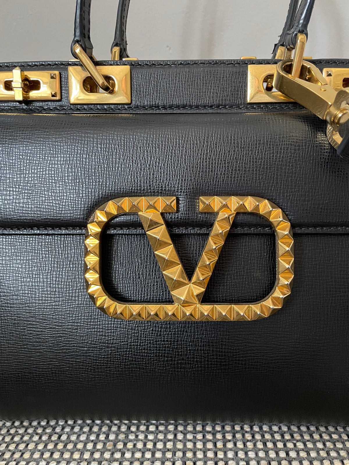 Preloved Valentino Garavani Rockstud Alcove Top-Handle Bag, medium