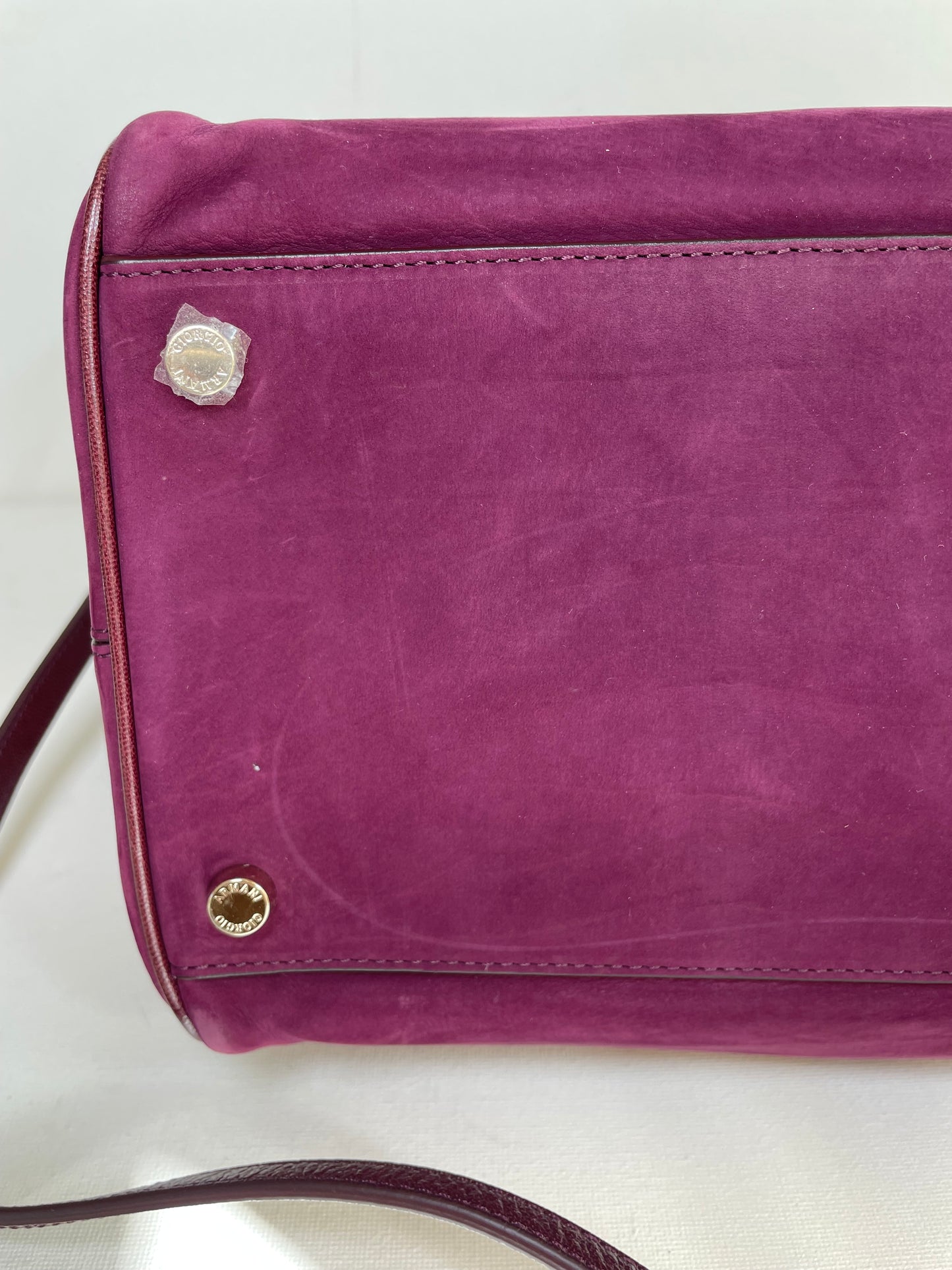 Preloved Giorgio Armani Boston Bag with long strap