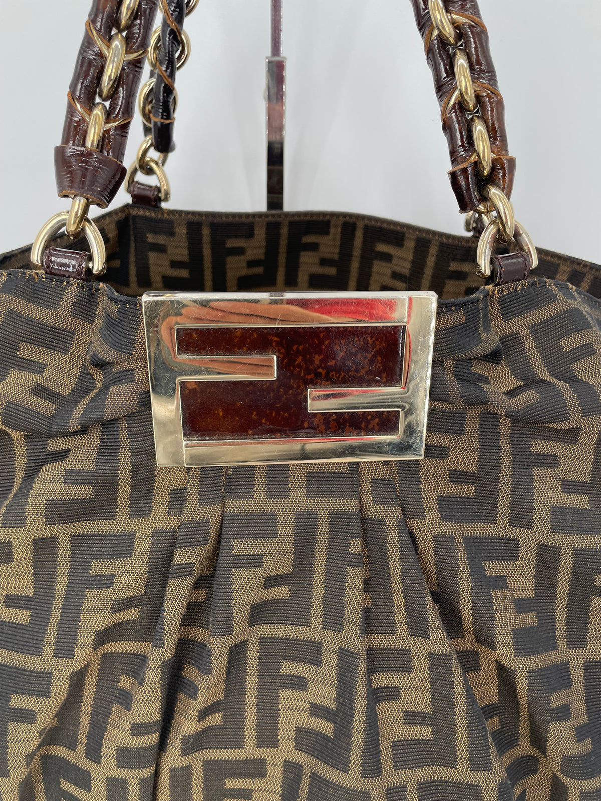 Preloved Fendi Zucca Mia Tote Bag, Large