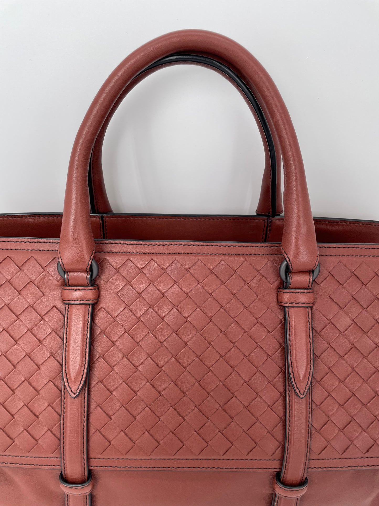 Preloved Bottega Veneta Nappa Intrecciato Monaco Satchel, Medium