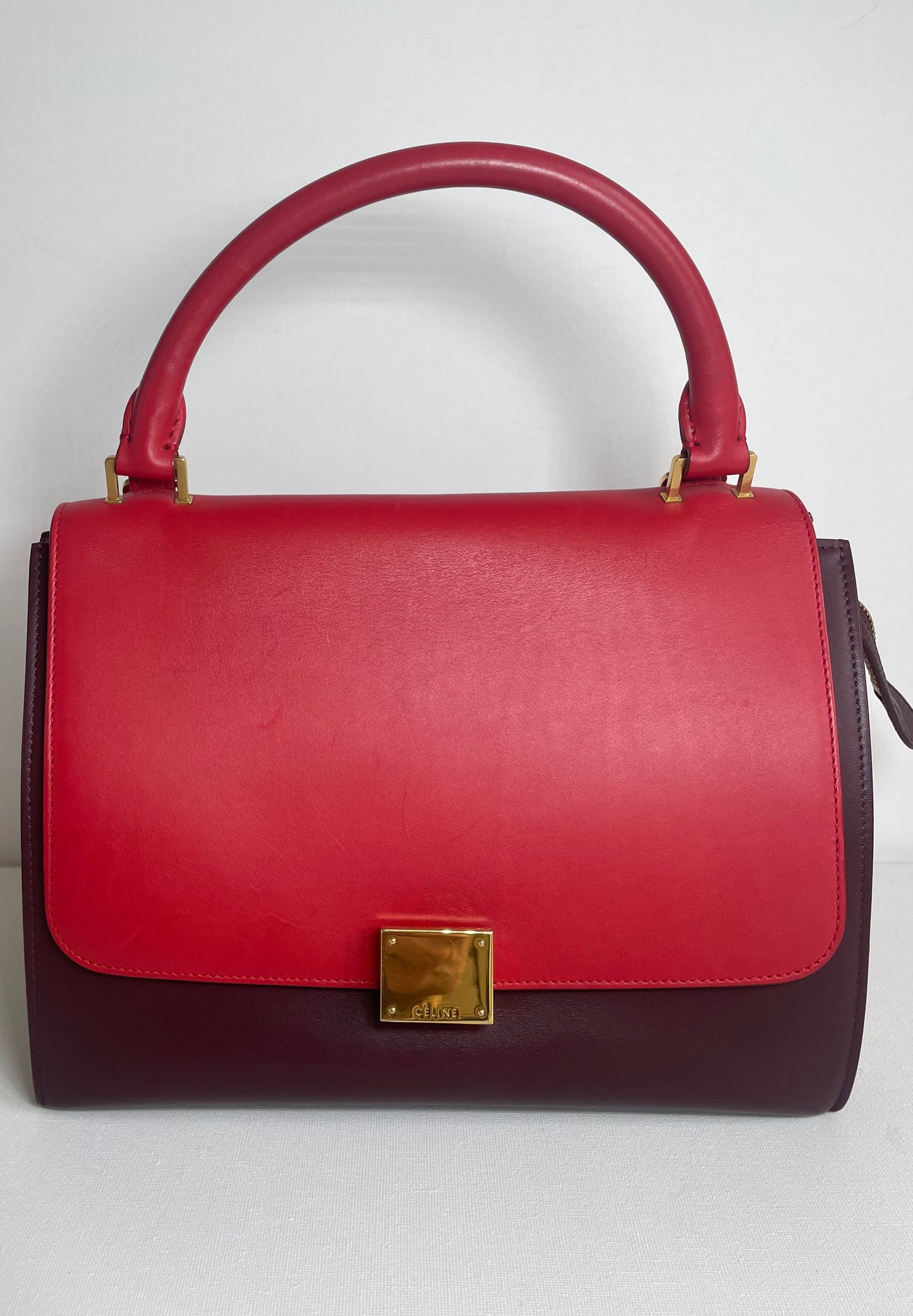 Preloved Celine Trapeze Satchel Bag, Small