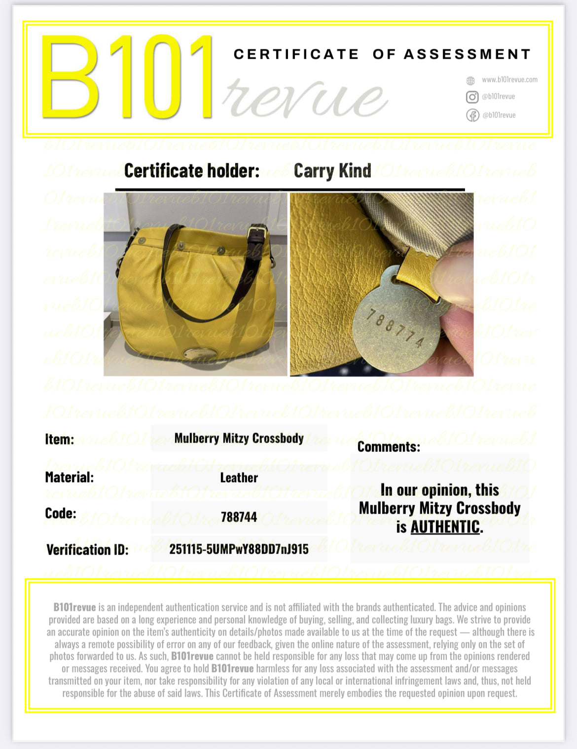 Preloved Mulberry Mitzy Messenger Bag