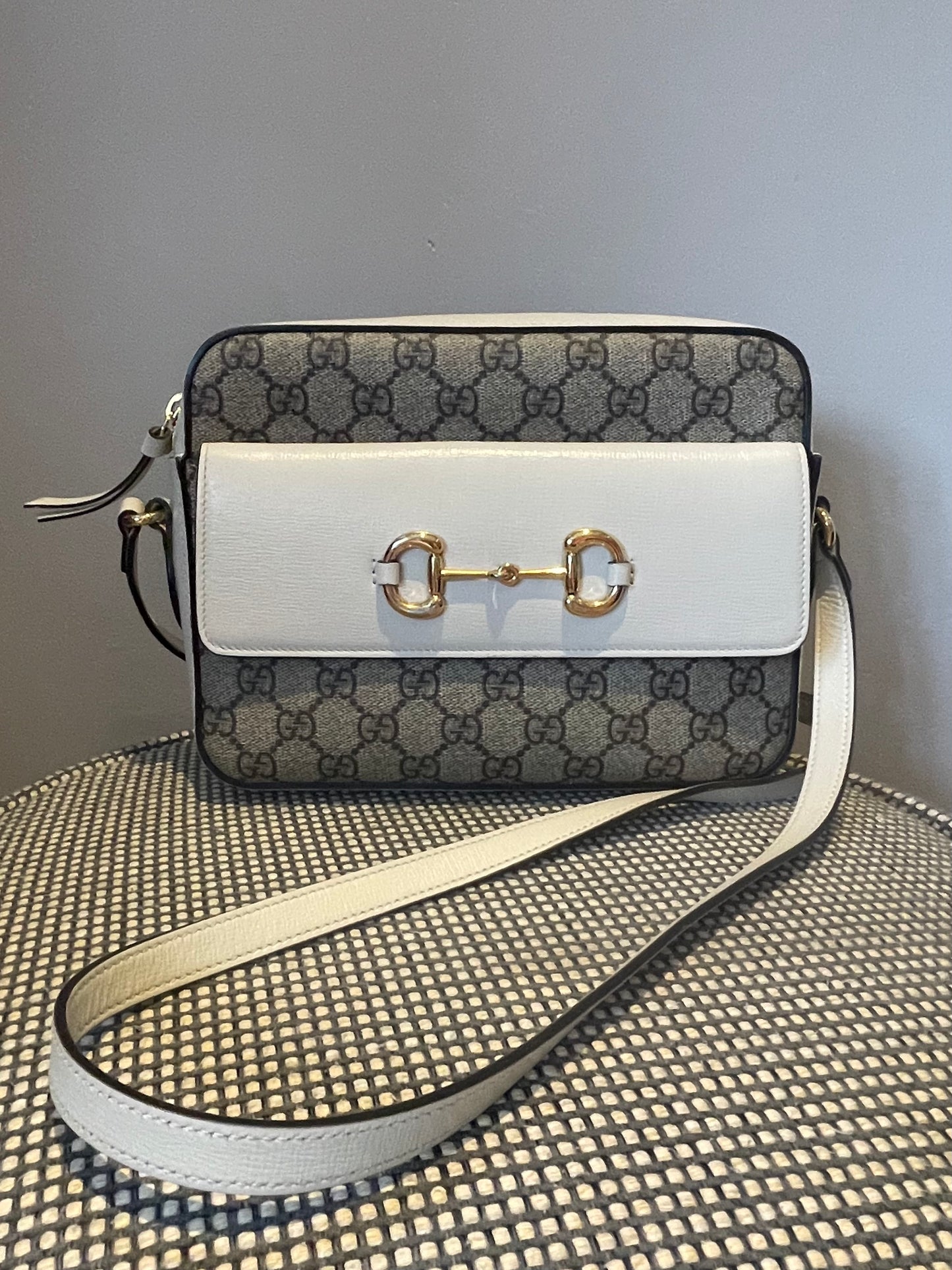 Preloved Gucci GG Horsebit 1955 Crossbody Bag, Small