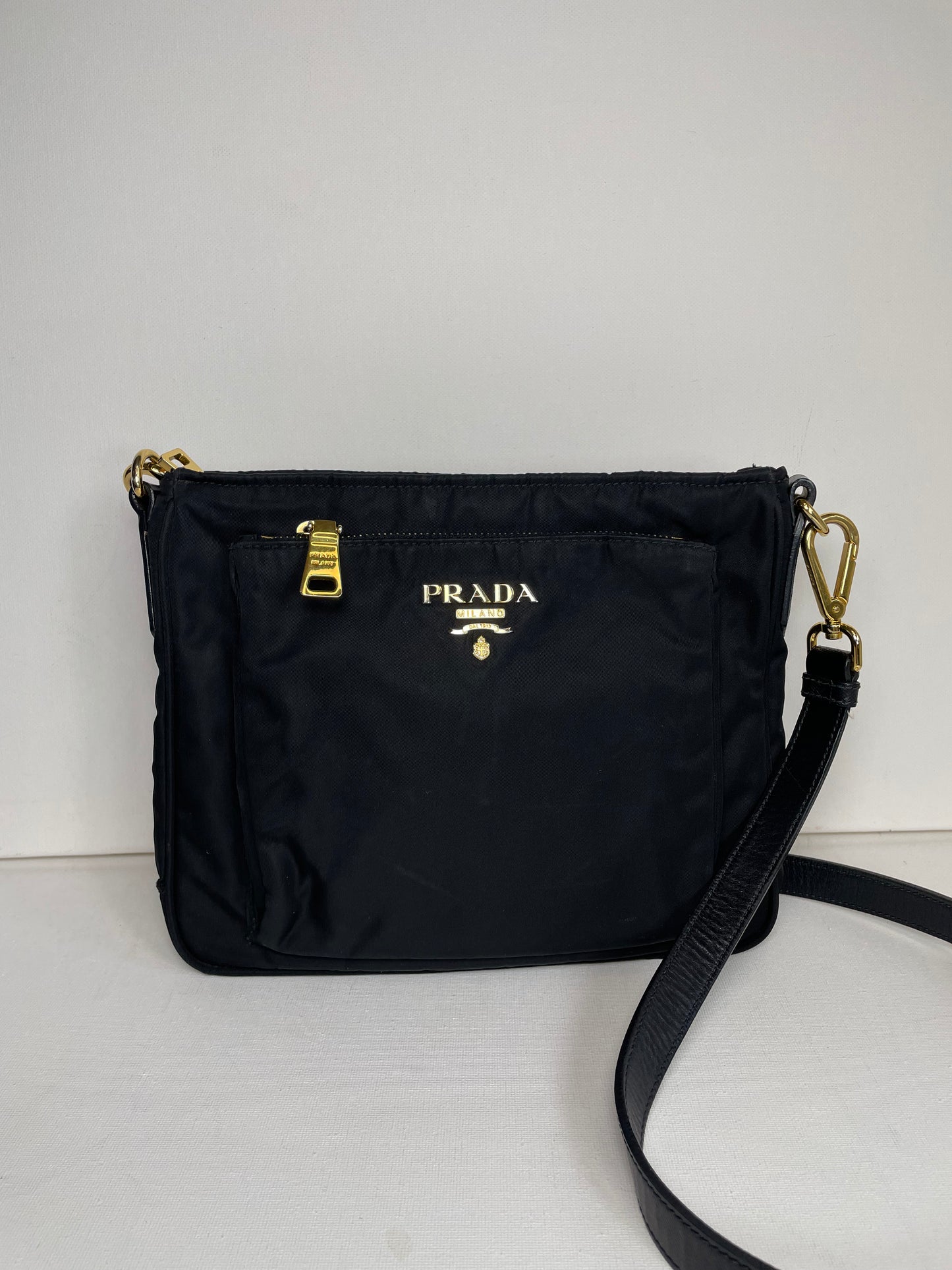 Preloved Prada Tessuto and Saffiano Crossbody Bag