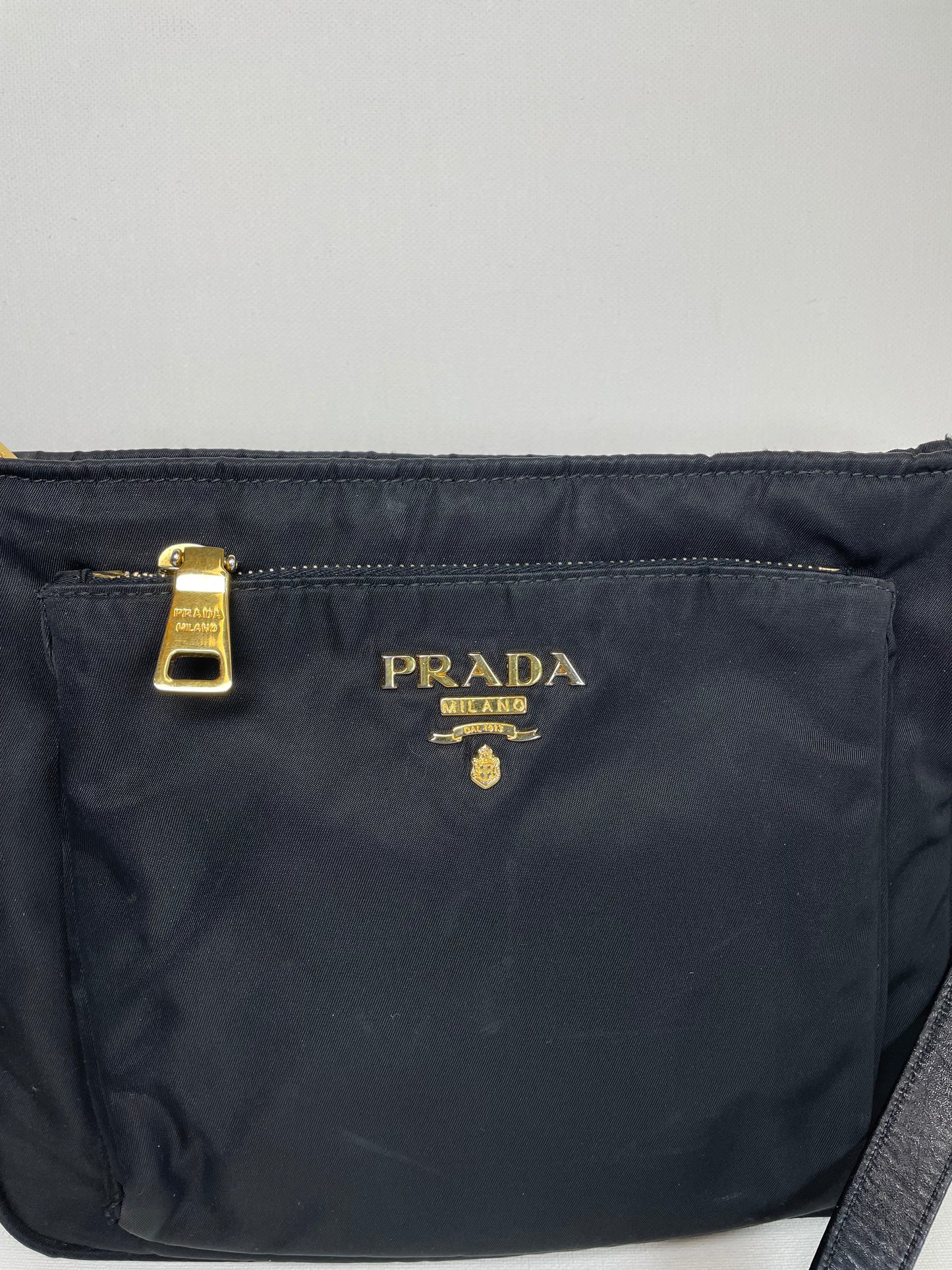 Preloved Prada Tessuto and Saffiano Crossbody Bag