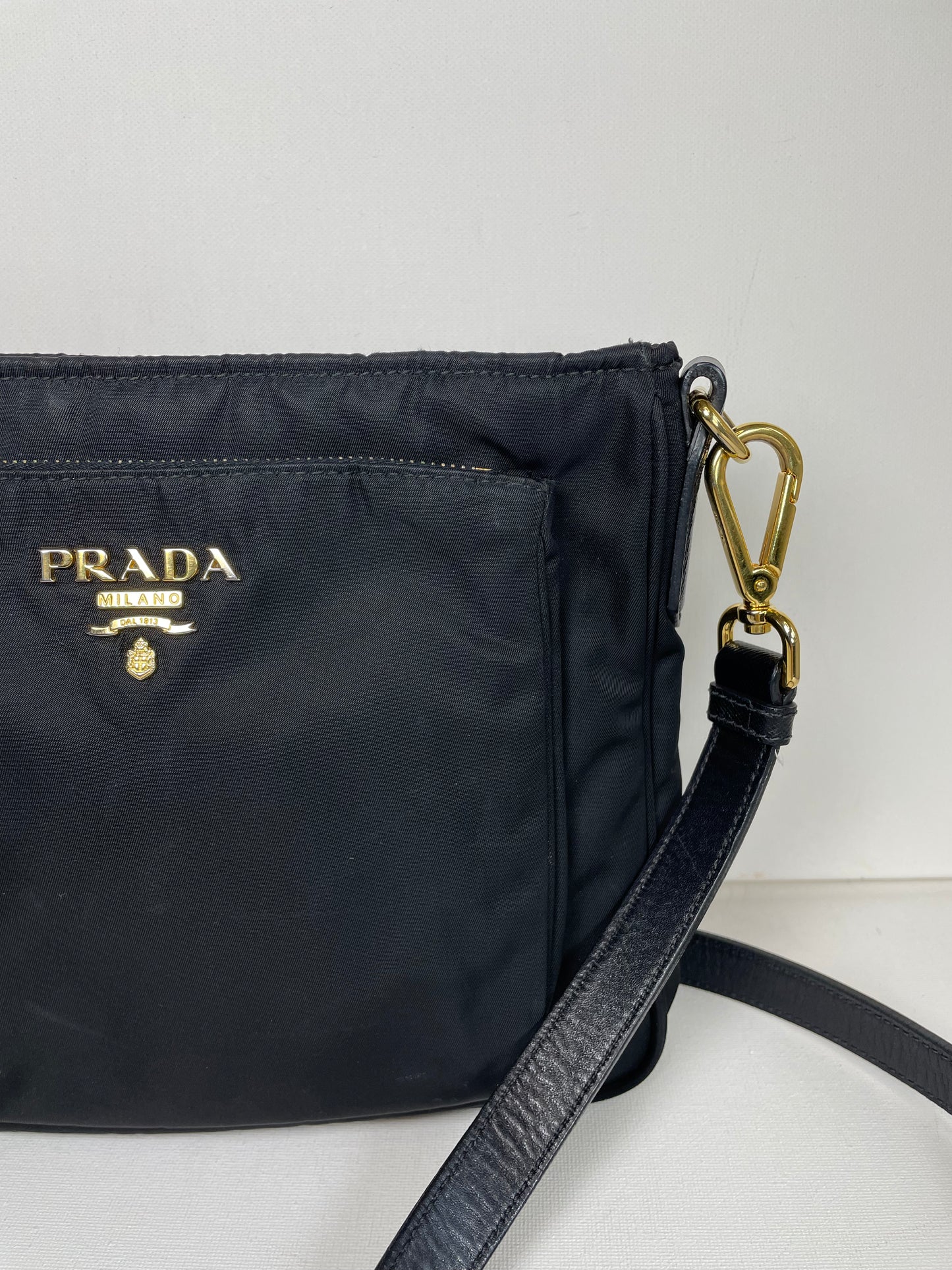 Preloved Prada Tessuto and Saffiano Crossbody Bag