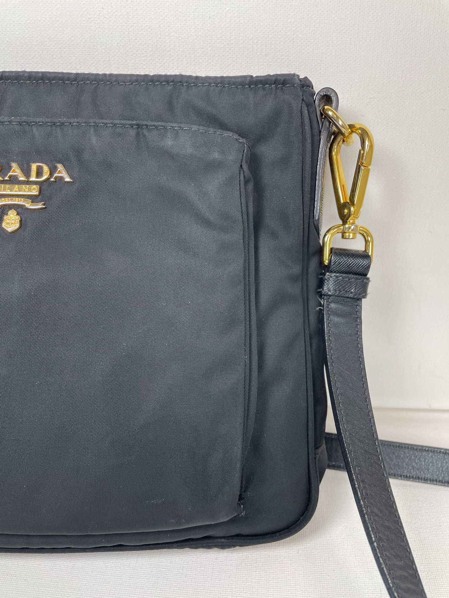 Preloved Prada Tessuto and Saffiano Crossbody Bag