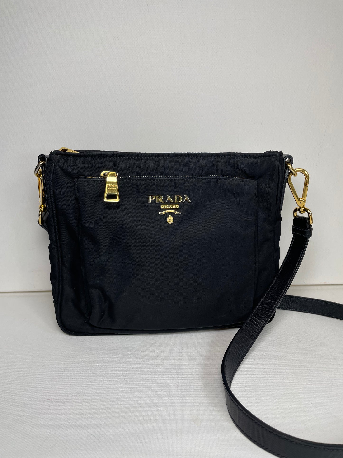 Preloved Prada Tessuto and Saffiano Crossbody Bag