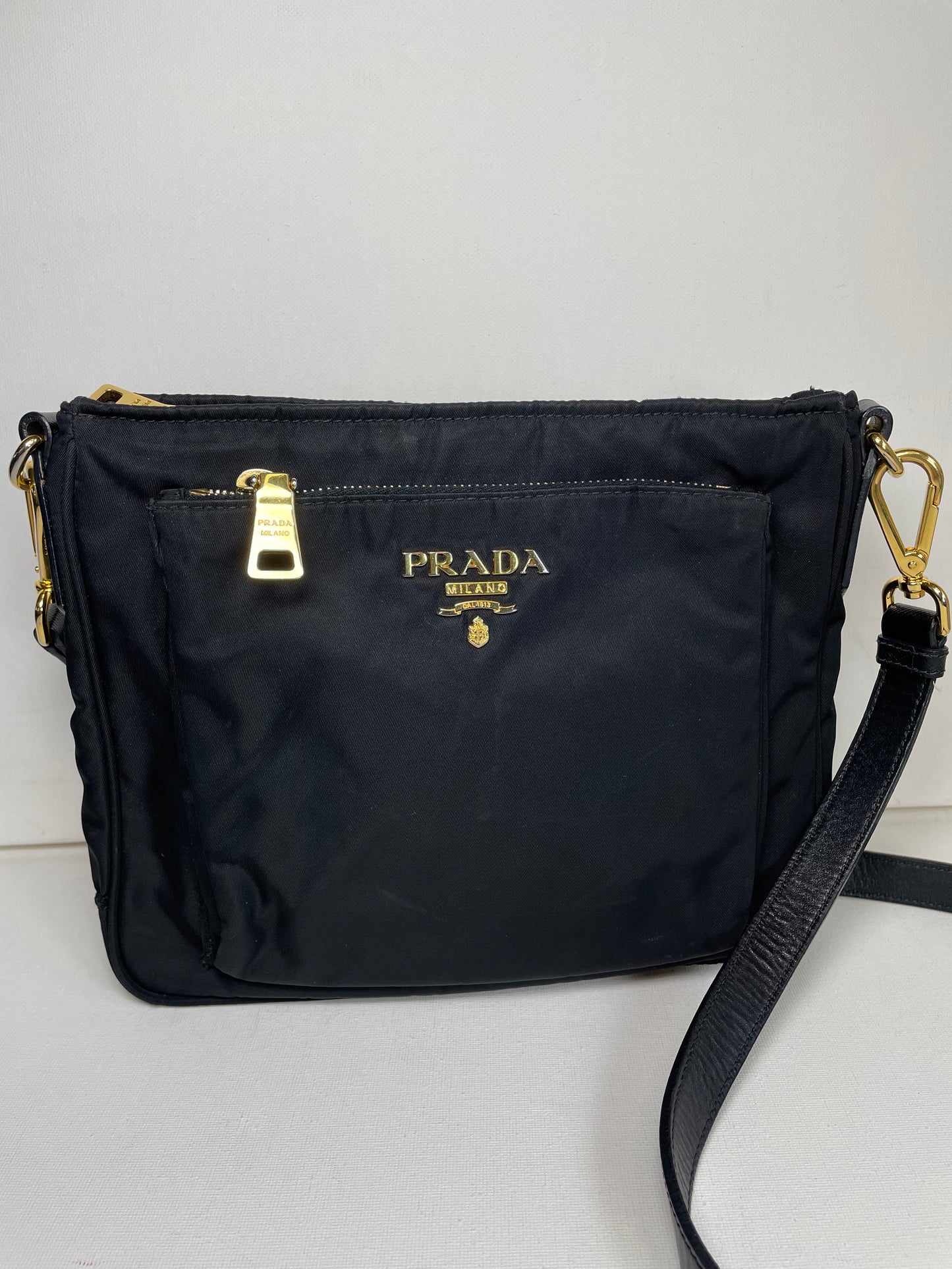 Preloved Prada Tessuto and Saffiano Crossbody Bag