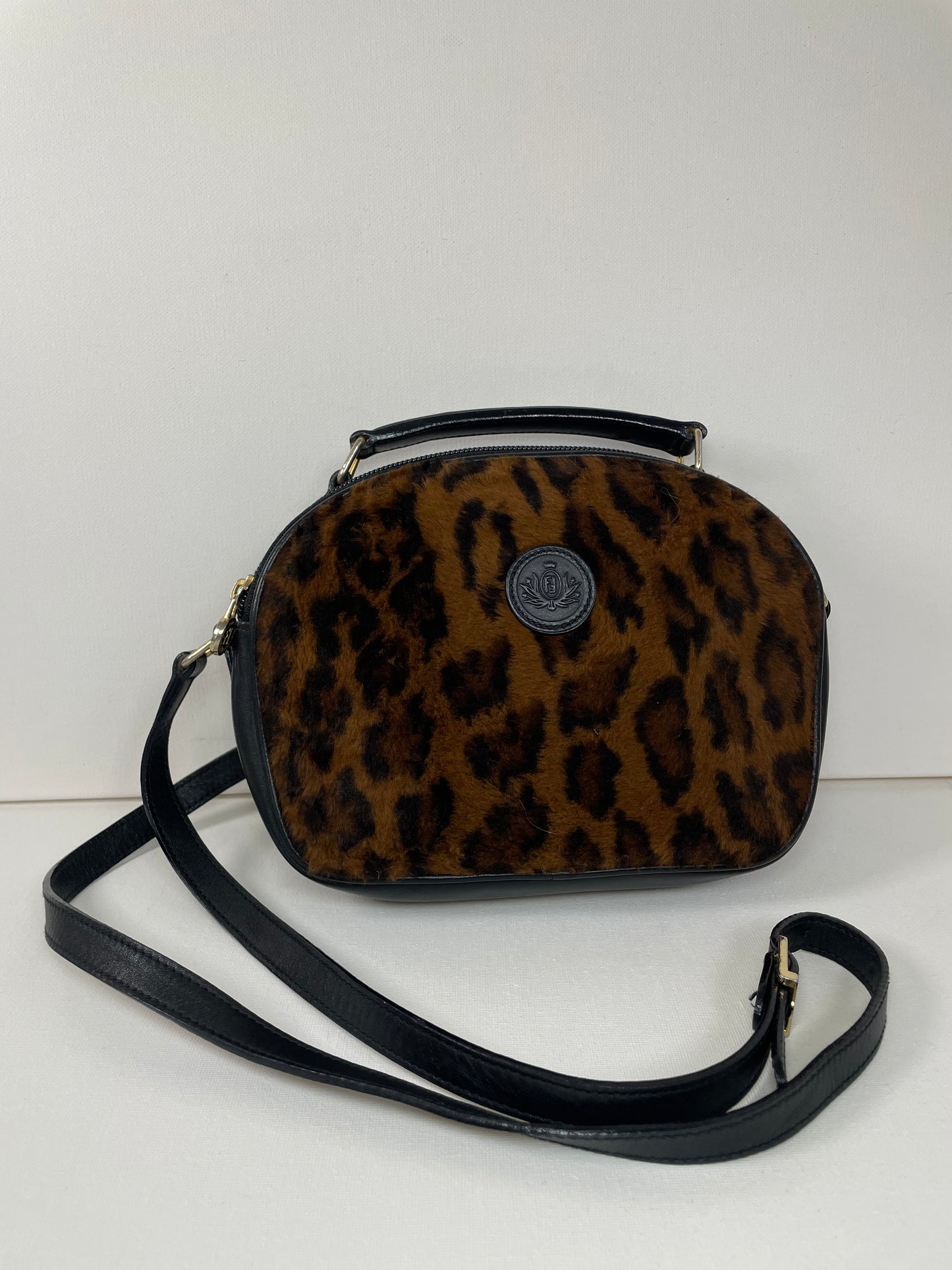 Preloved, Vintage Fendi Leopard Print Crossbody Bag