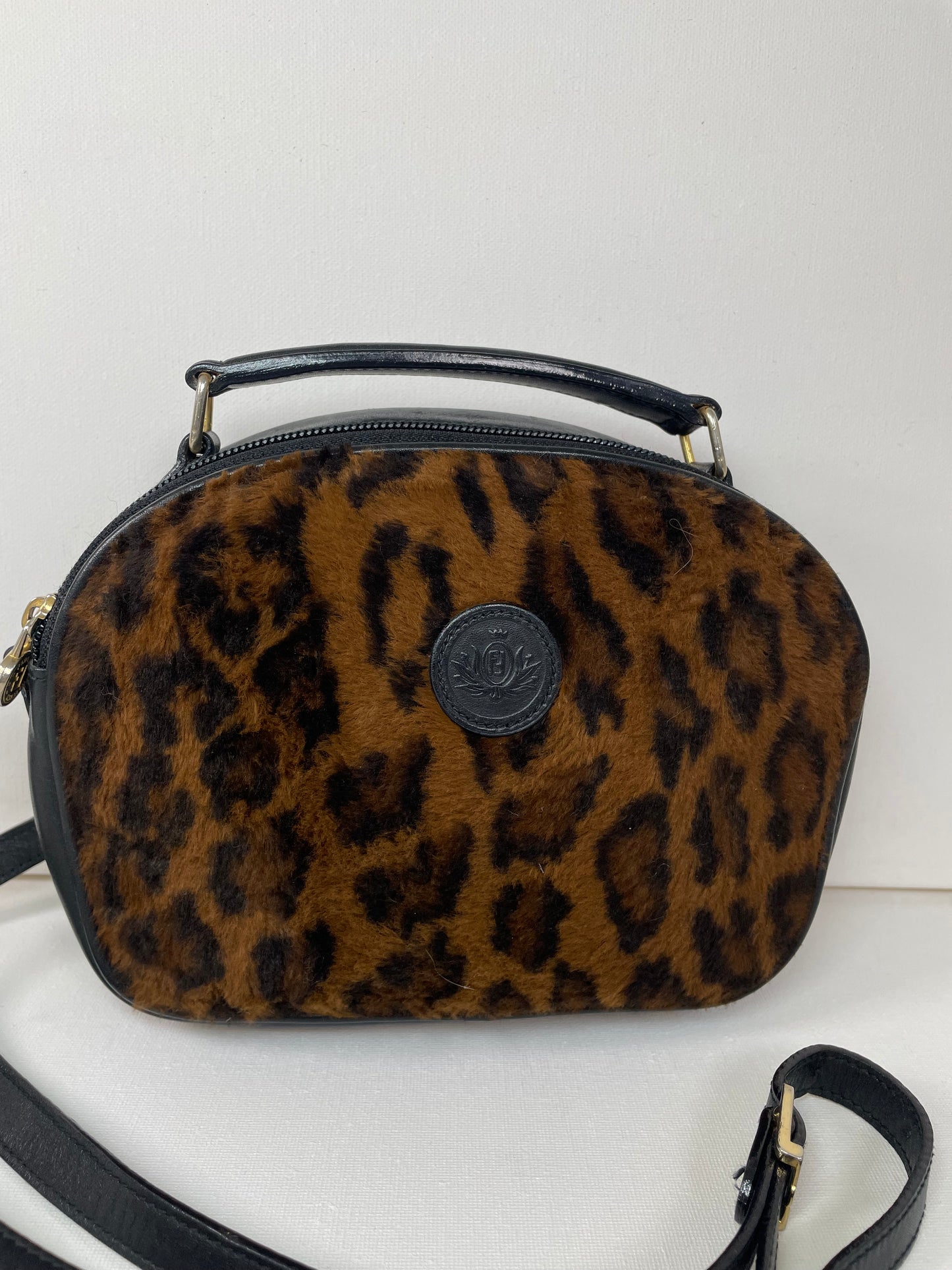 Preloved, Vintage Fendi Leopard Print Crossbody Bag