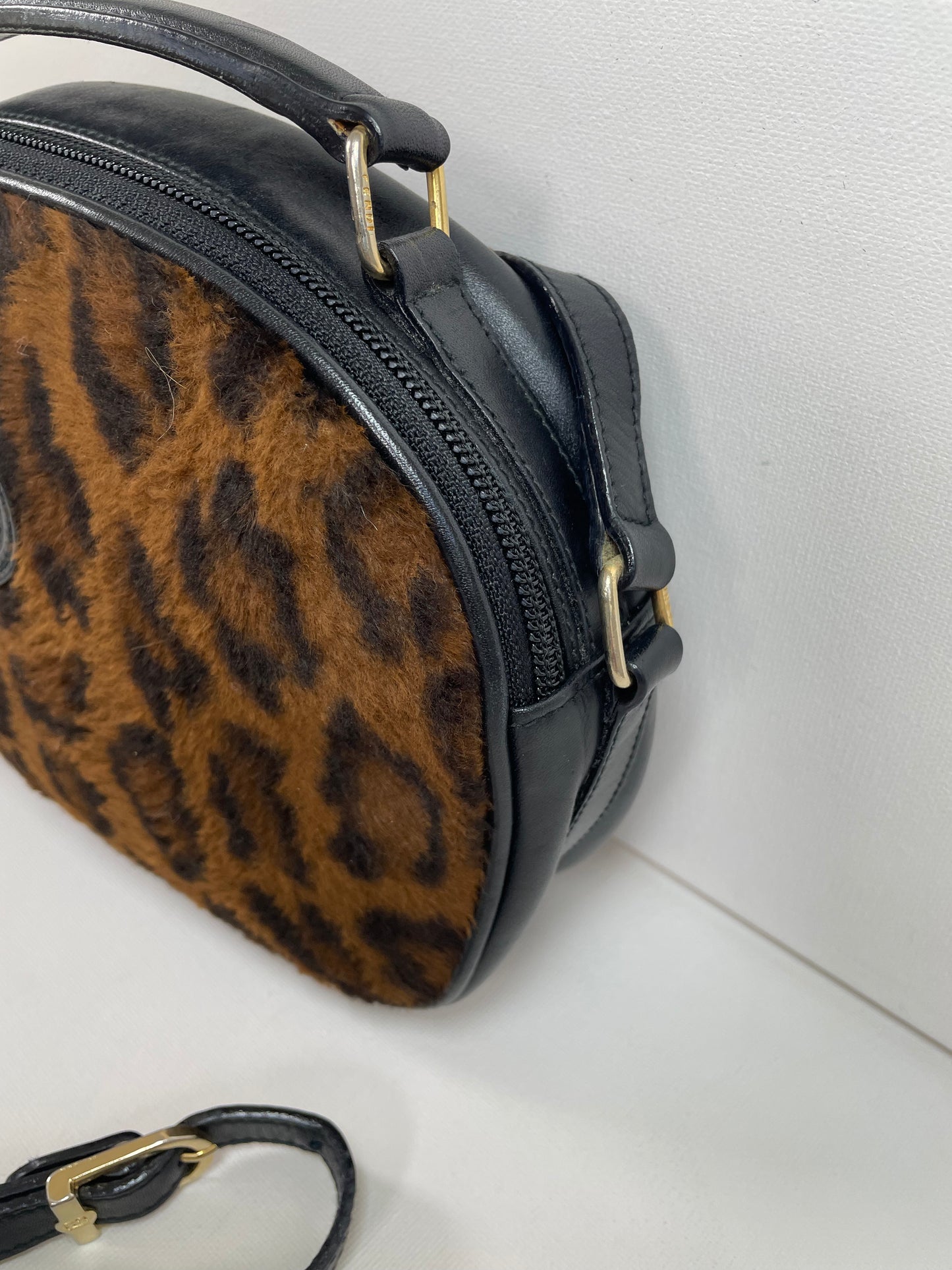 Preloved, Vintage Fendi Leopard Print Crossbody Bag