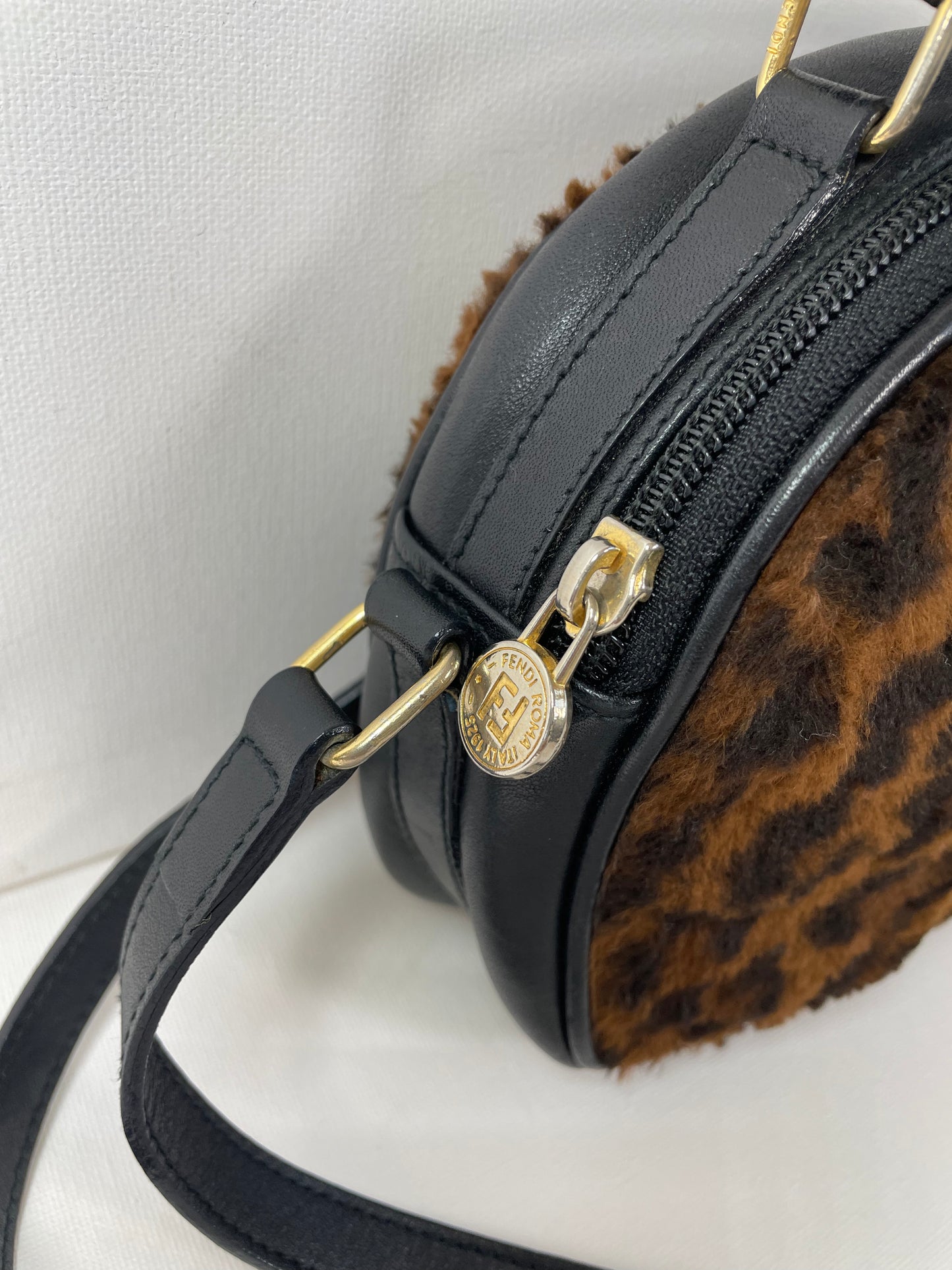 Preloved, Vintage Fendi Leopard Print Crossbody Bag